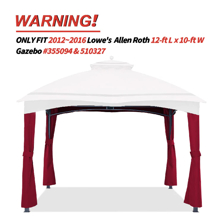 10x12 Gazebo Replacement Accessories (GF-12S004B-1/GF-12S004BTO) - Image 23