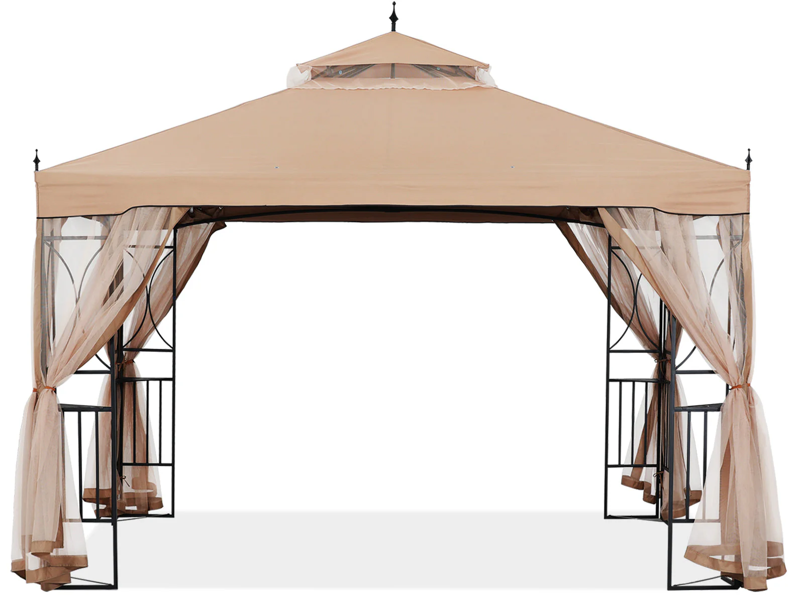 Gazebo Canopy with Netting & Corner Frame Screen Wall – 10x10, 10x12 - Image 15
