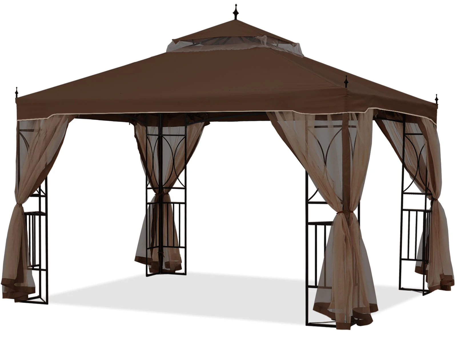 Gazebo Canopy with Netting & Corner Frame Screen Wall – 10x10, 10x12 - Image 4