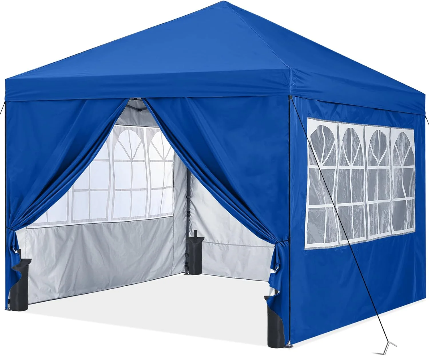Low Crest™ 10x10 Pop Up Canopy Tent Instant Shelter Church Window Sidewalls - Image 3