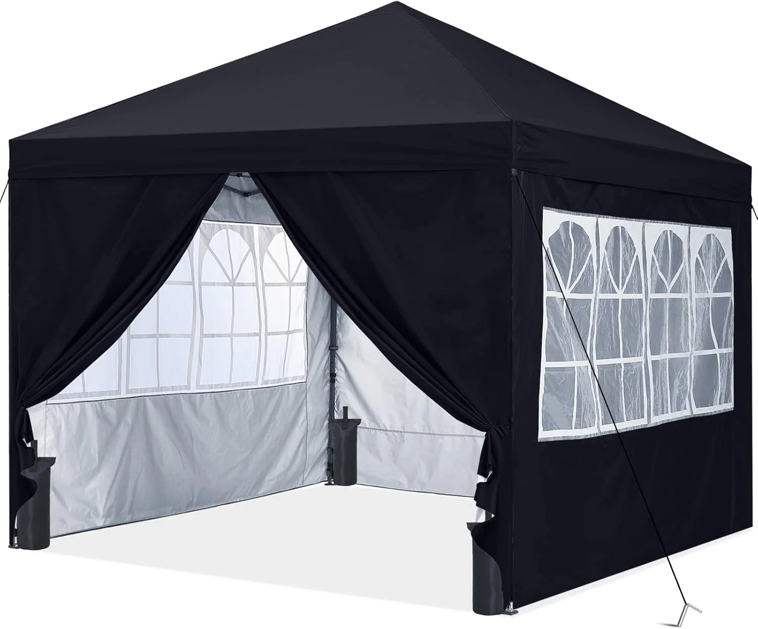 Low Crest™ 10x10 Pop Up Canopy Tent Instant Shelter Church Window Sidewalls - Image 4