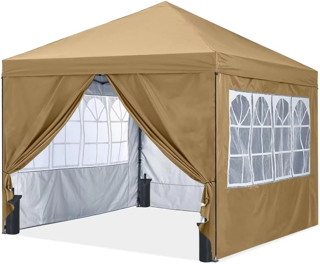Low Crest™ 10x10 Pop Up Canopy Tent Instant Shelter Church Window Sidewalls - Image 5