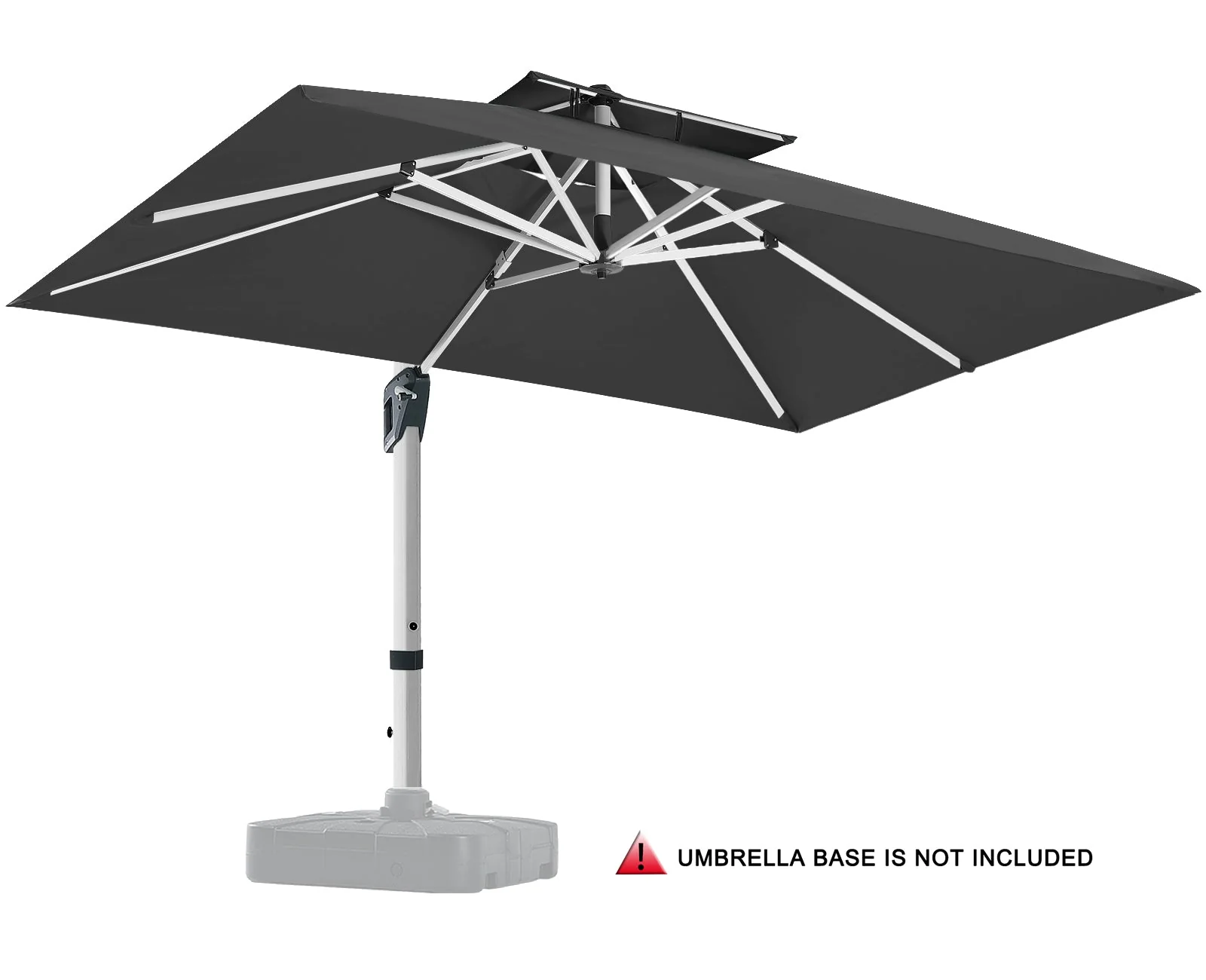 10x13 Cantilever Patio Umbrella Double Top with 360° Rotation - Image 3