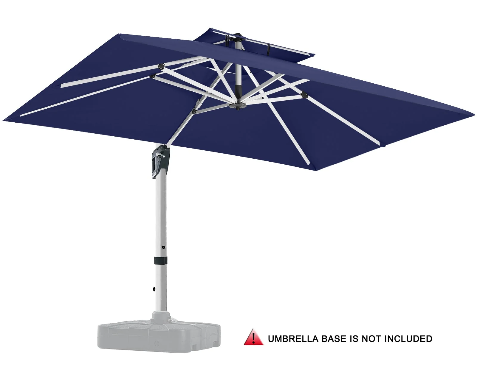10x13 Cantilever Patio Umbrella Double Top with 360° Rotation - Image 4