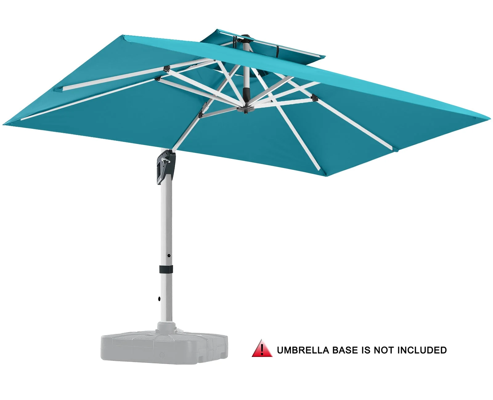 10x13 Cantilever Patio Umbrella Double Top with 360° Rotation - Image 5