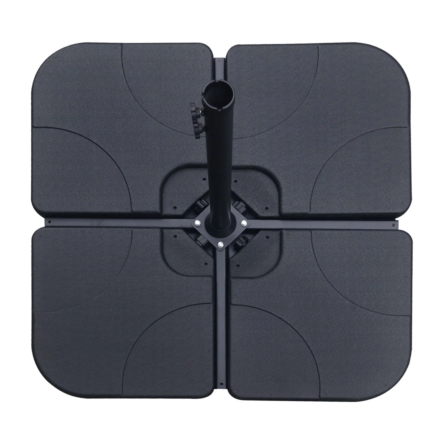 132lbs/136lbs/170lbs Fan Shaped Cantilever Offset Umbrella Fillable Base (4pc) - Image 2