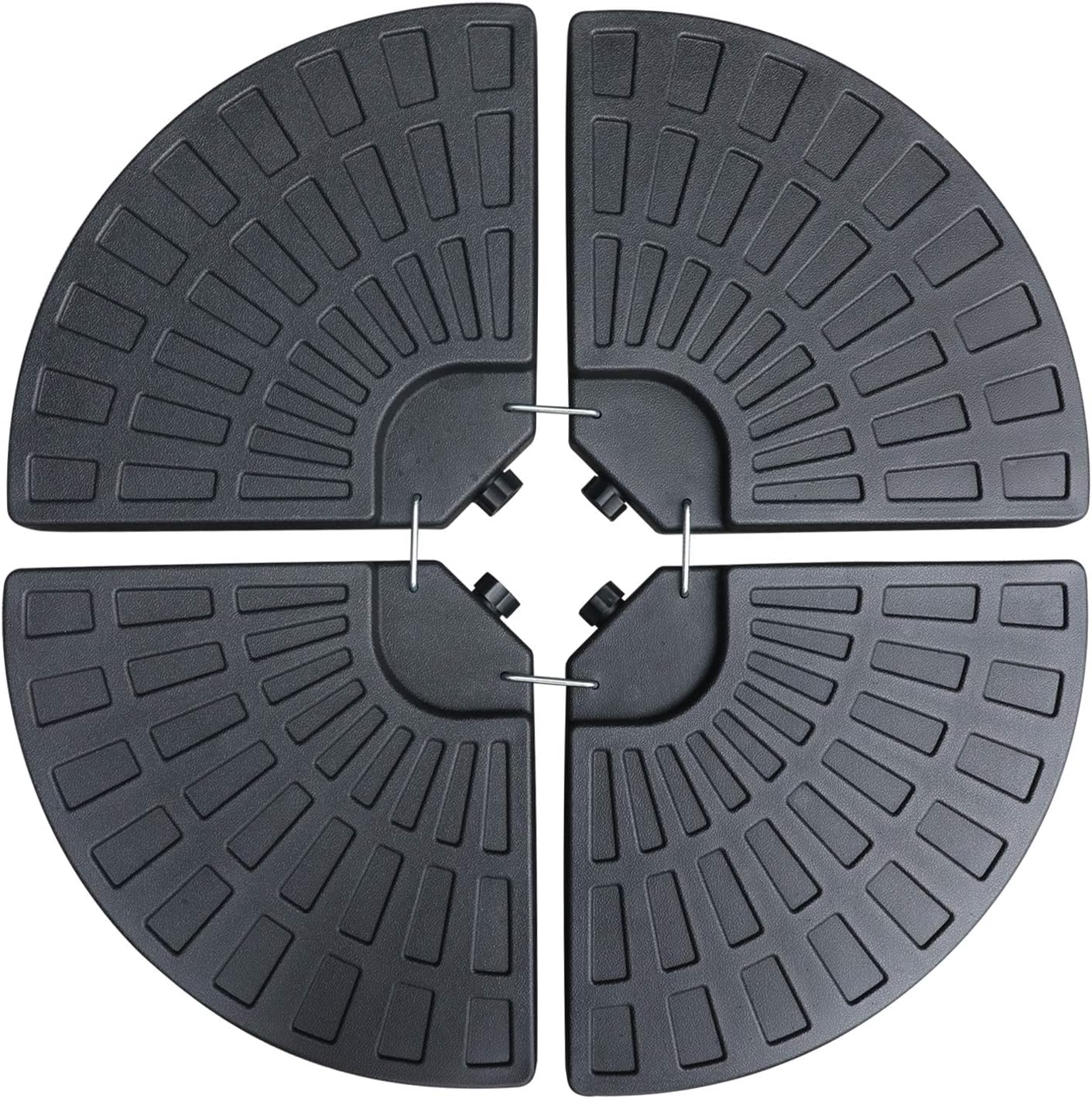 132lbs/136lbs/170lbs Fan Shaped Cantilever Offset Umbrella Fillable Base (4pc) - Image 3