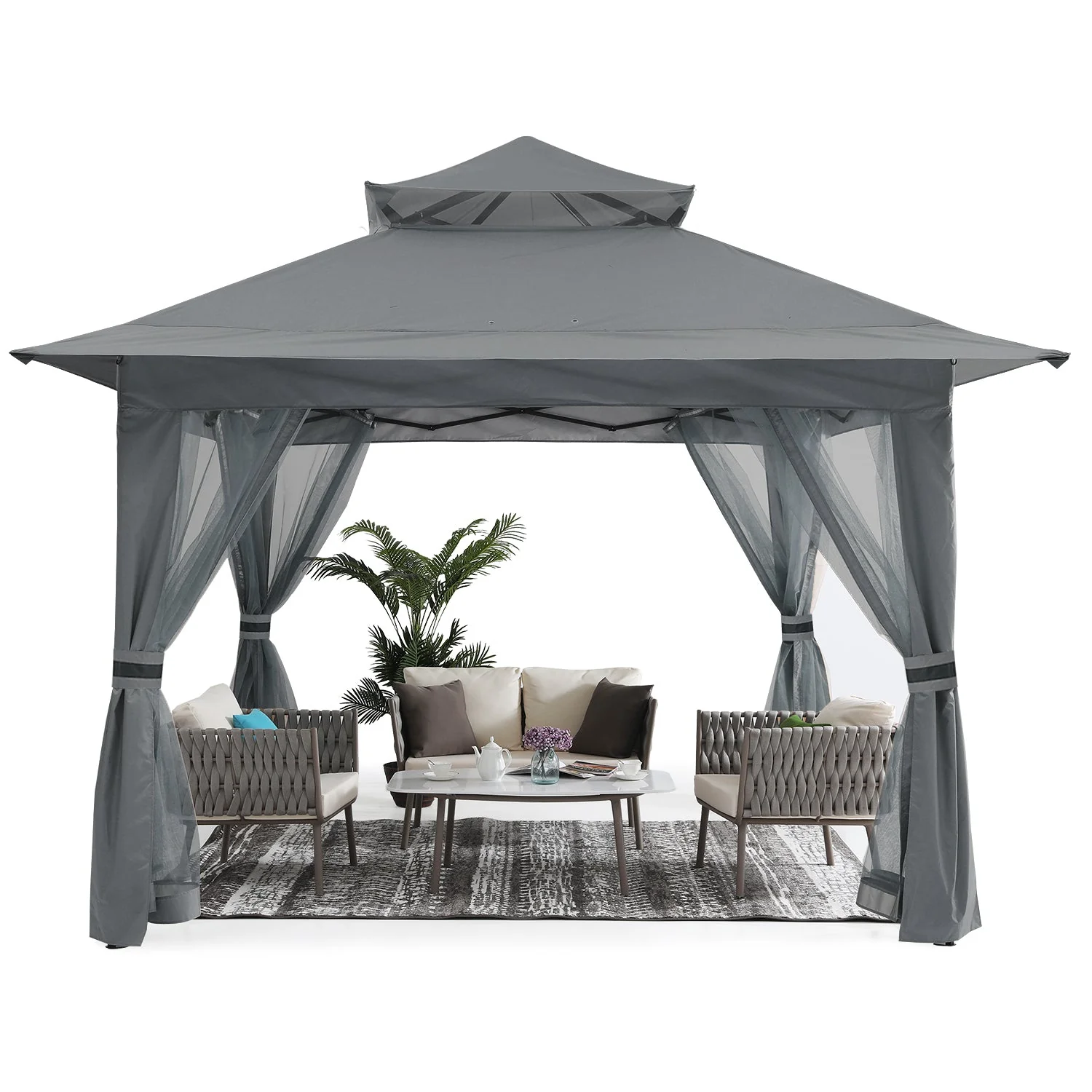 11x11/13x13 Patio Gazebo with Mosquito Netting - Image 27