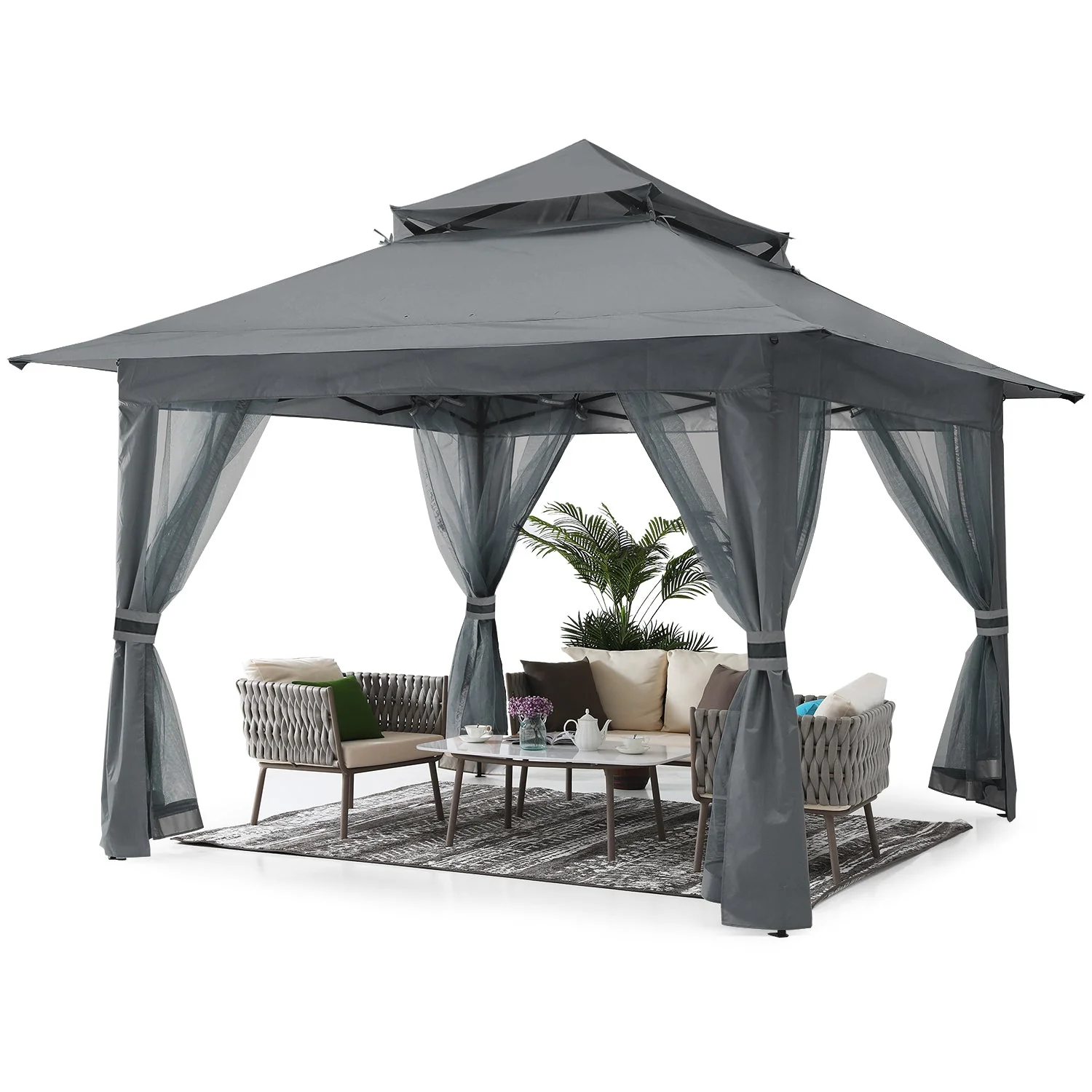 11x11/13x13 Patio Gazebo with Mosquito Netting - Image 28