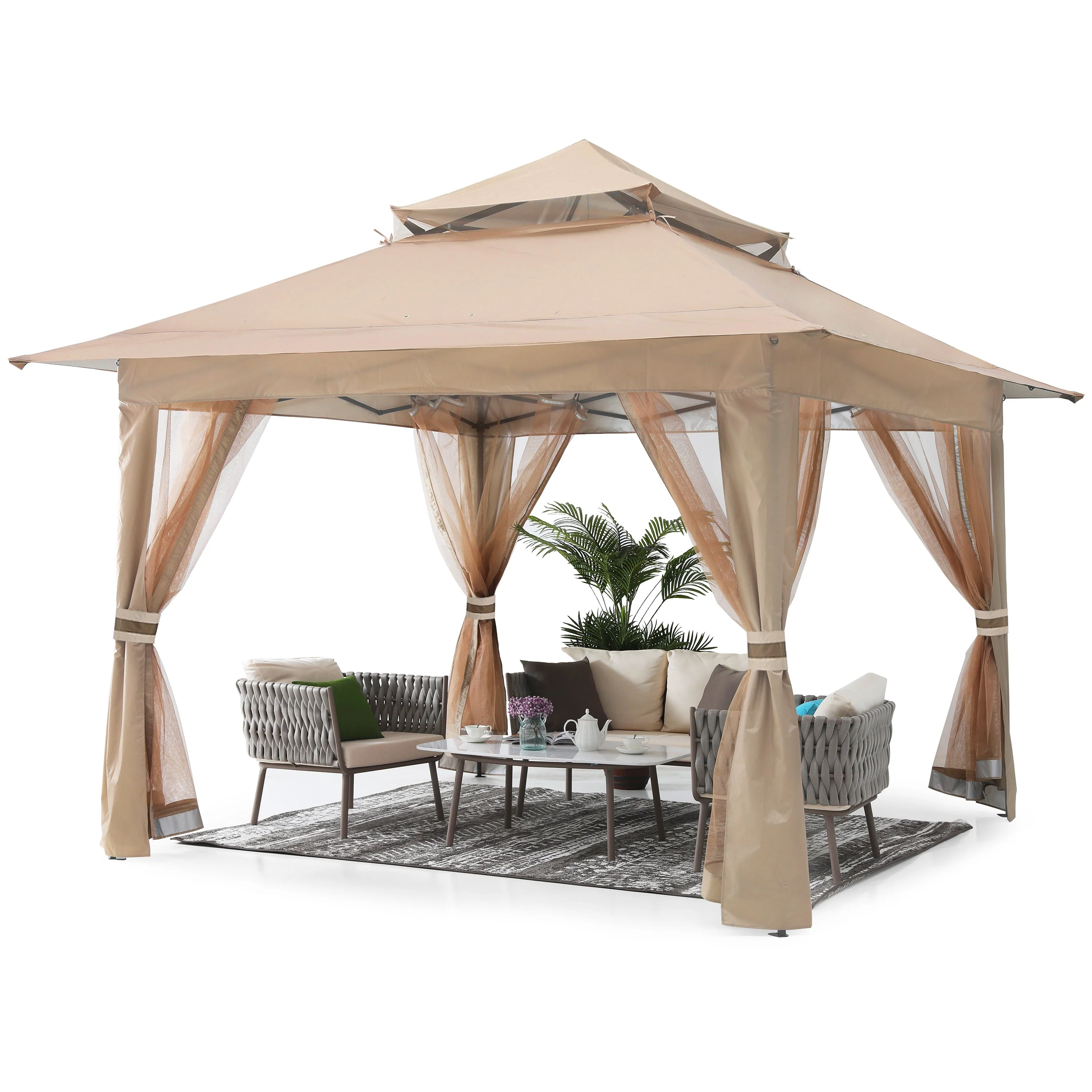 11x11/13x13 Patio Gazebo with Mosquito Netting - Image 31