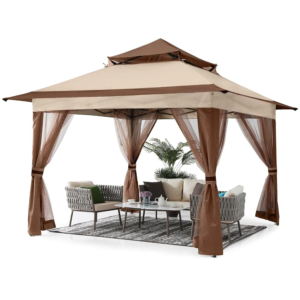 11x11/13x13 Patio Gazebo with Mosquito Netting - Image 4