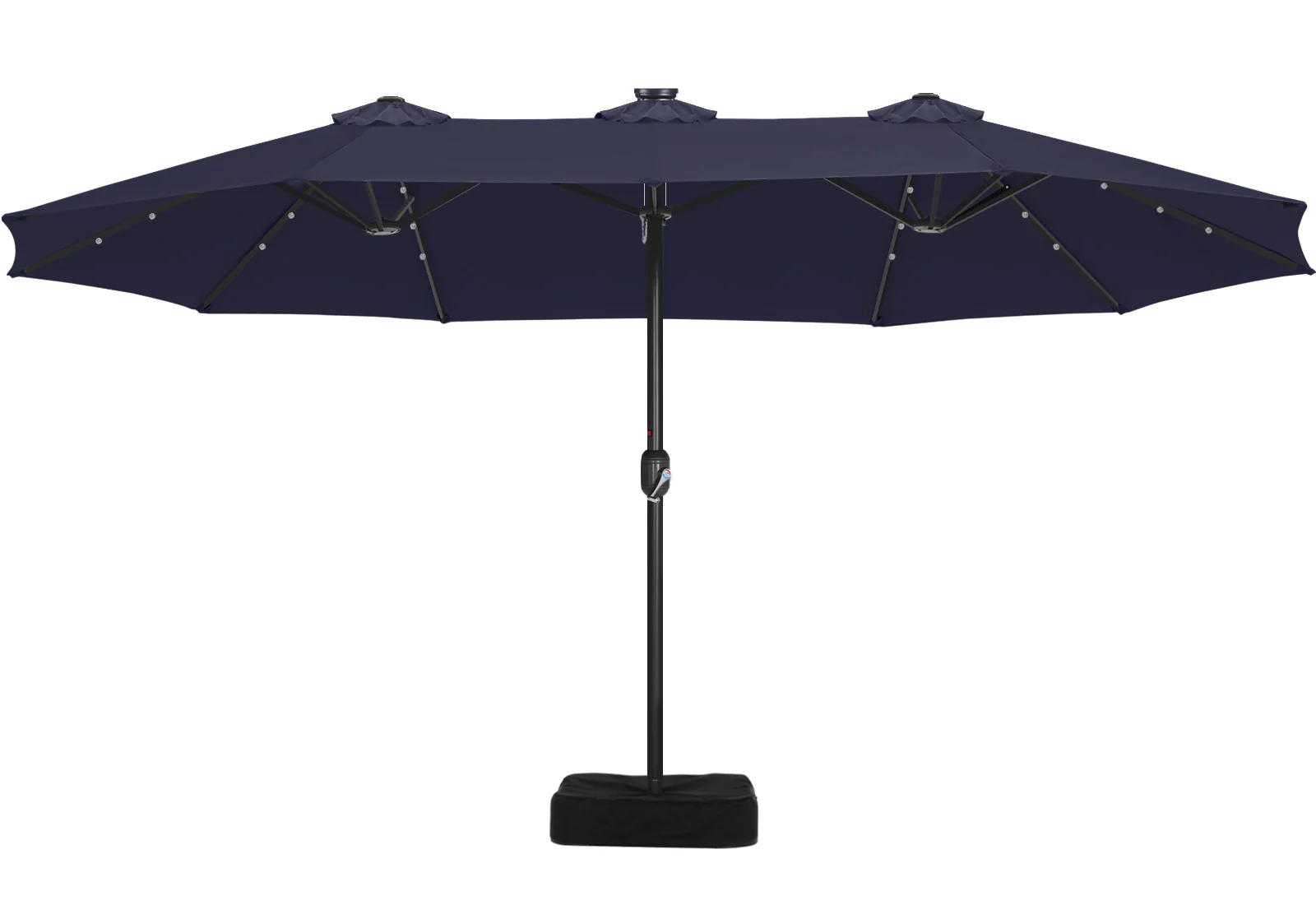 15FT Patio Umbrella with Solar Lights Double-Sided Large Umbrella Outdoor Market Rectangle Umbrellas - Image 22