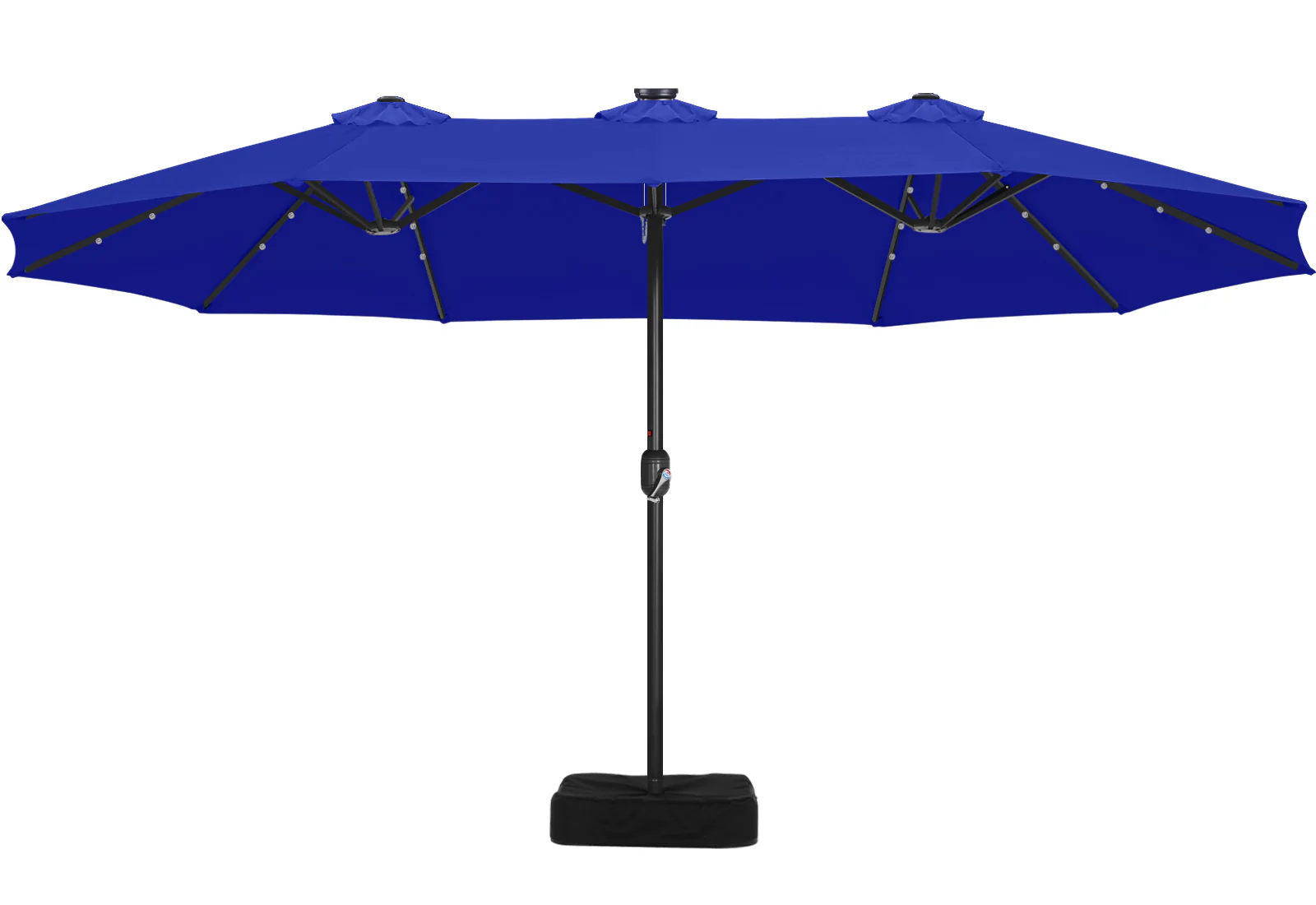 15FT Patio Umbrella with Solar Lights Double-Sided Large Umbrella Outdoor Market Rectangle Umbrellas - Image 24