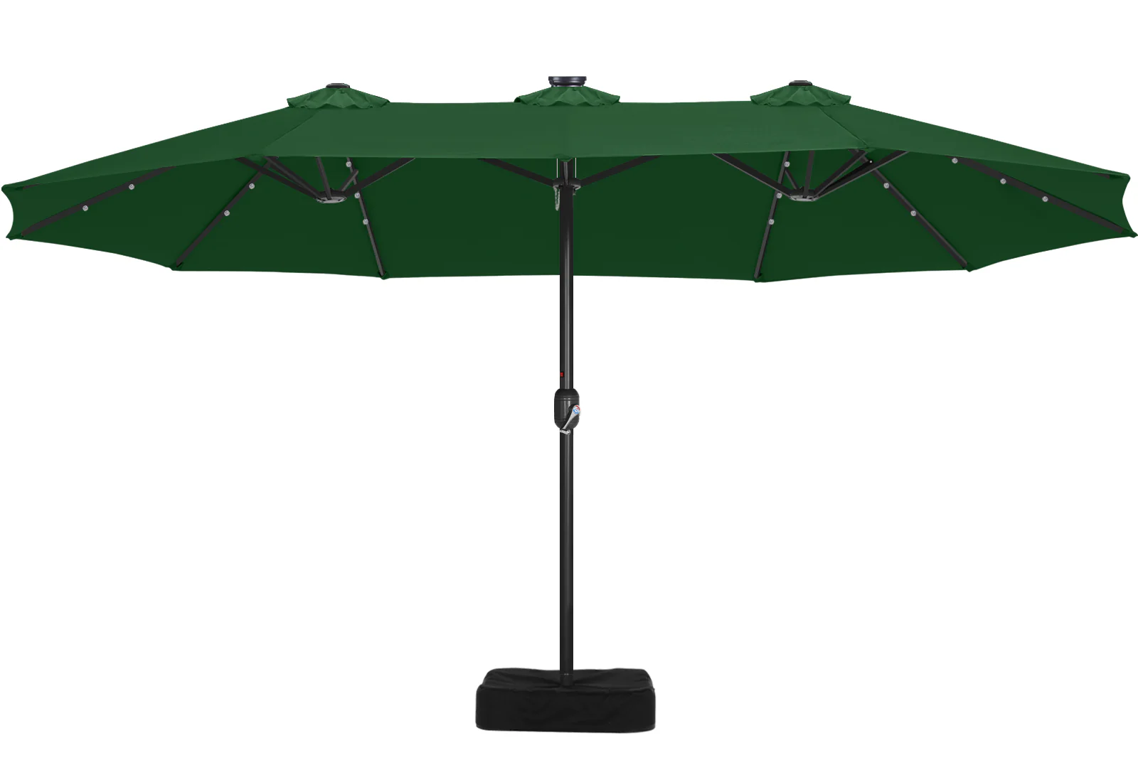 15FT Patio Umbrella with Solar Lights Double-Sided Large Umbrella Outdoor Market Rectangle Umbrellas - Image 7