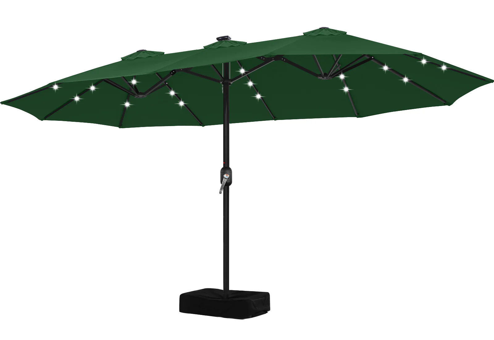 15FT Patio Umbrella with Solar Lights Double-Sided Large Umbrella Outdoor Market Rectangle Umbrellas - Image 8