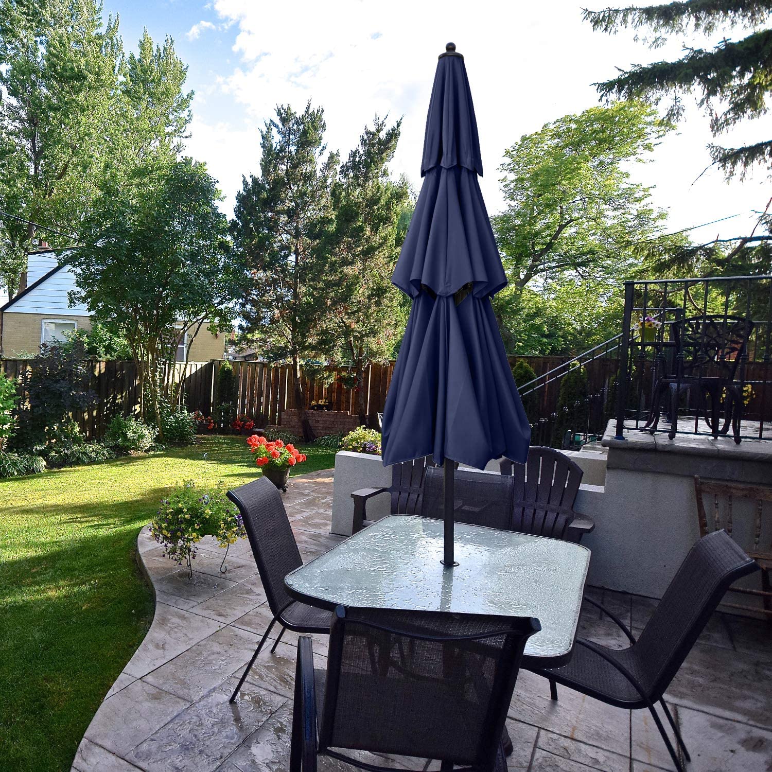 3 Tiers Patio Umbrella Outdoor Table Umbrella - Image 10