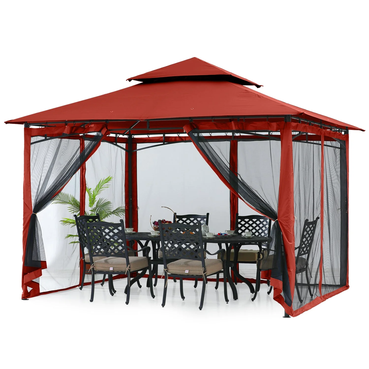 9x9/11x11/10x12 Patio Gazebo (Mesh Wall) - Image 10