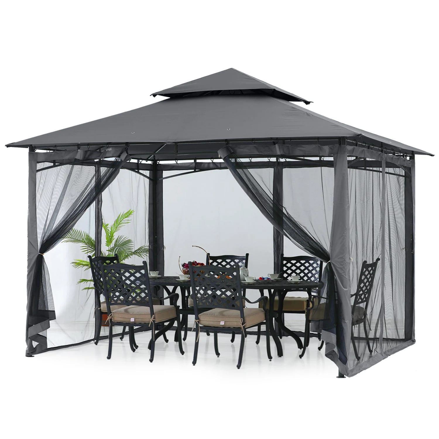 9x9/11x11/10x12 Patio Gazebo (Mesh Wall) - Image 12