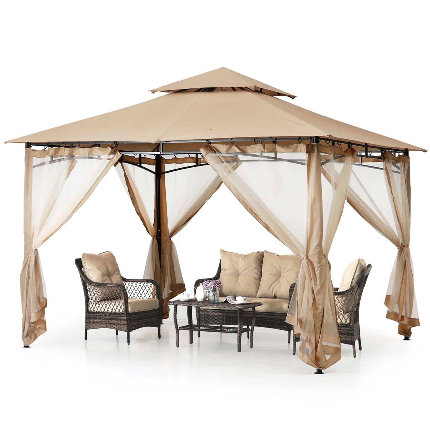 9x9/11x11/10x12 Patio Gazebo (Mesh Wall) - Image 34