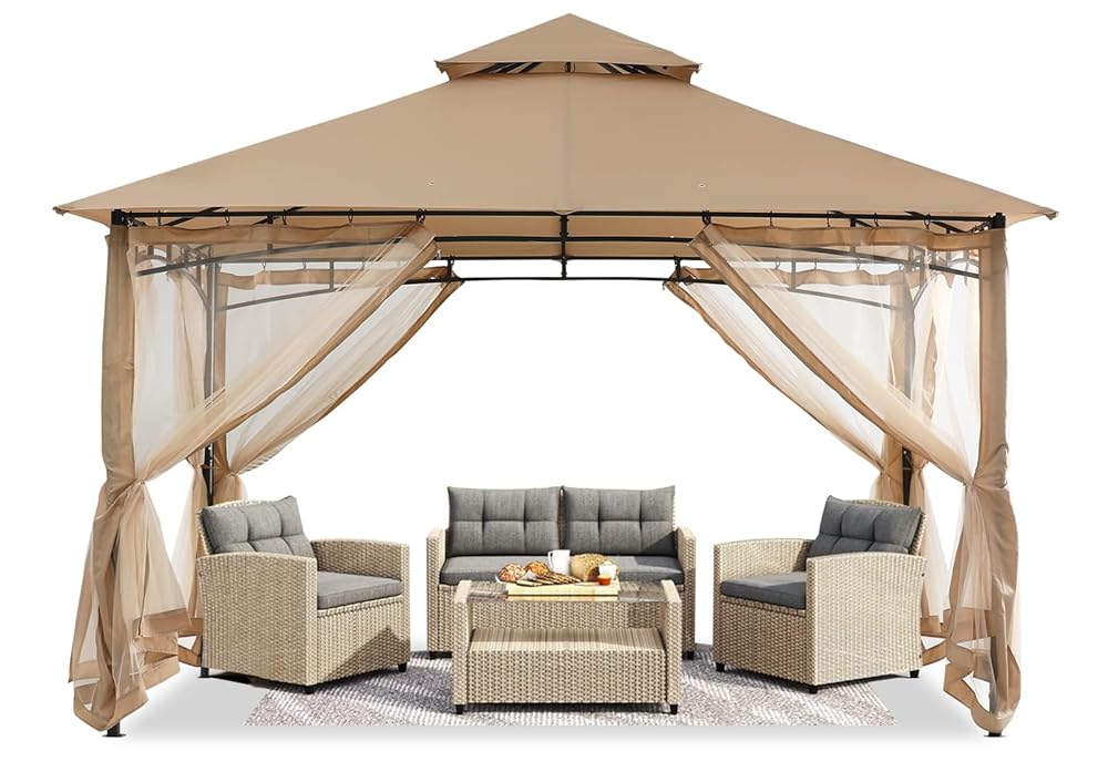 9x9/11x11/10x12 Patio Gazebo (Mesh Wall) - Image 36