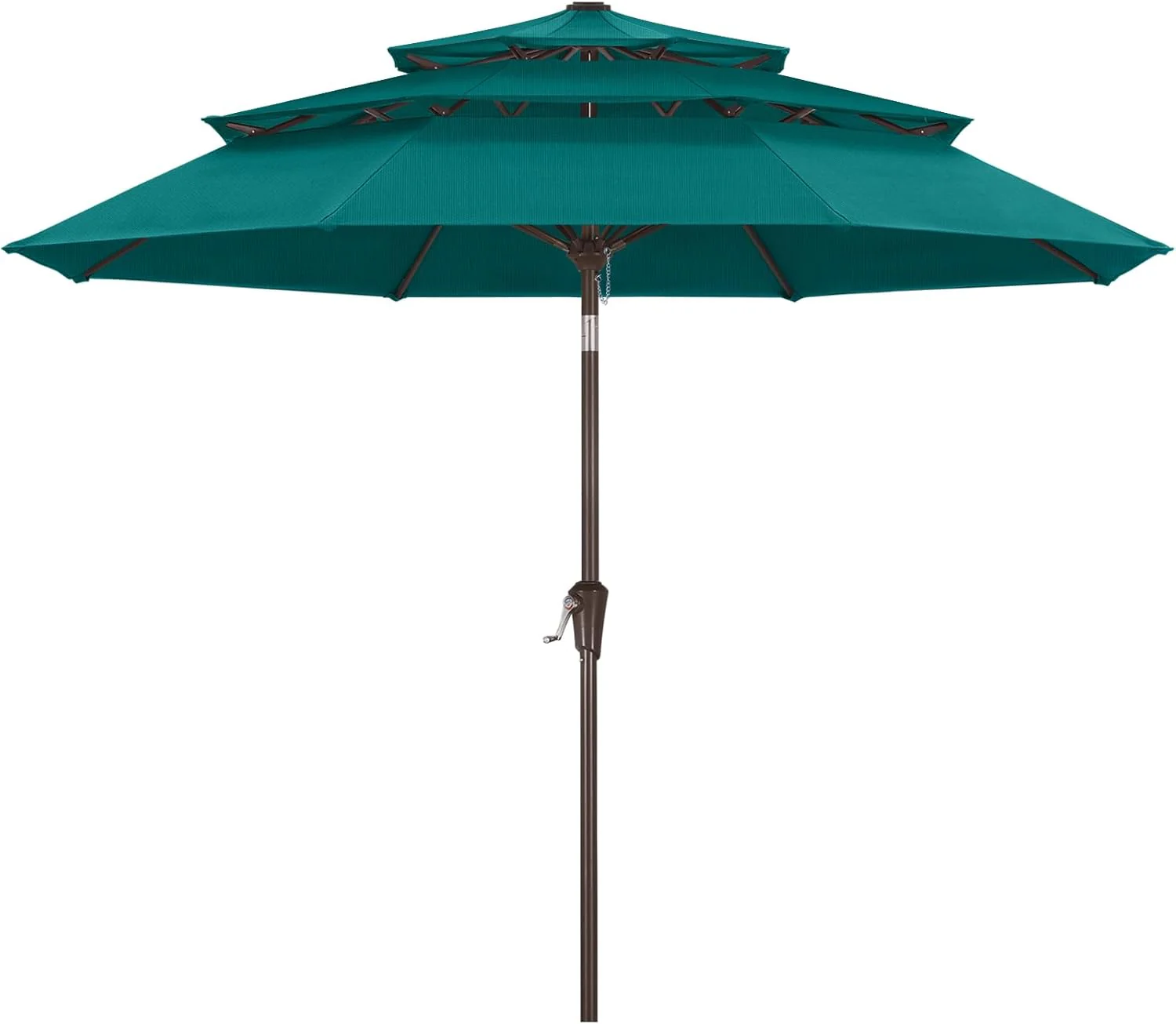 ABCCANOPY 9FT 3 Tiers Patio Umbrella 8 Ribs OLEFIN 5-Year No Fading - Image 3