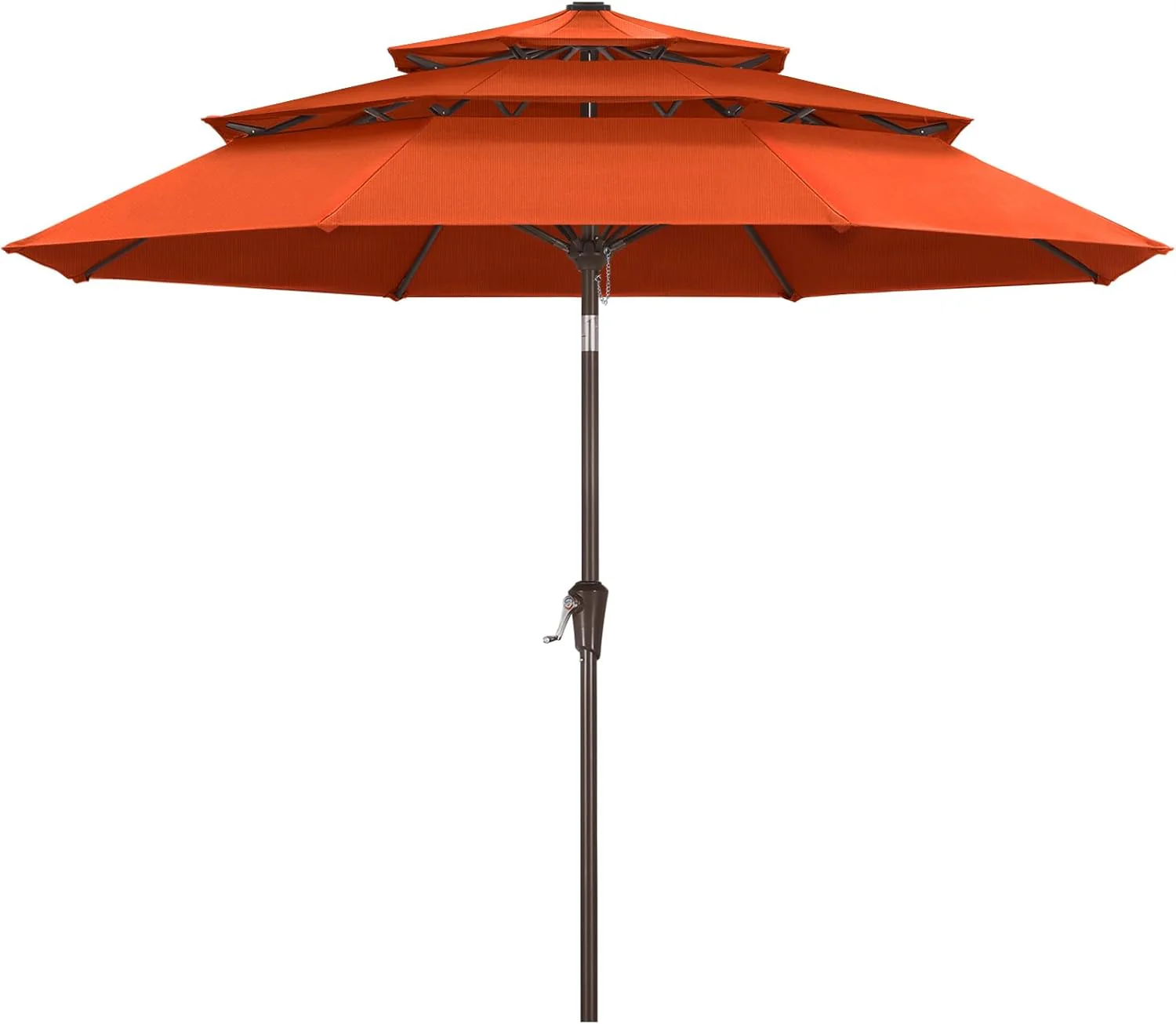 ABCCANOPY 9FT 3 Tiers Patio Umbrella 8 Ribs OLEFIN 5-Year No Fading - Image 4