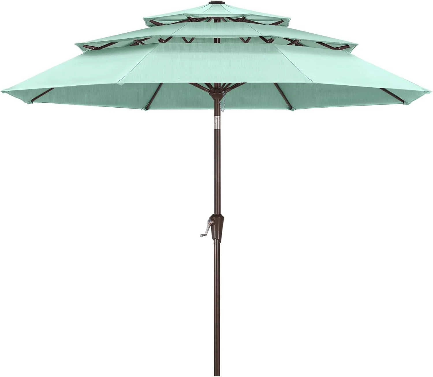ABCCANOPY 9FT 3 Tiers Patio Umbrella 8 Ribs OLEFIN 5-Year No Fading - Image 5