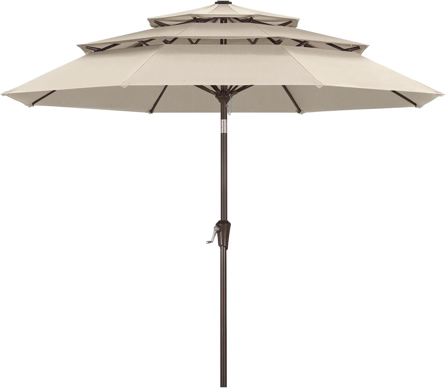 ABCCANOPY 9FT 3 Tiers Patio Umbrella 8 Ribs OLEFIN 5-Year No Fading - Image 8