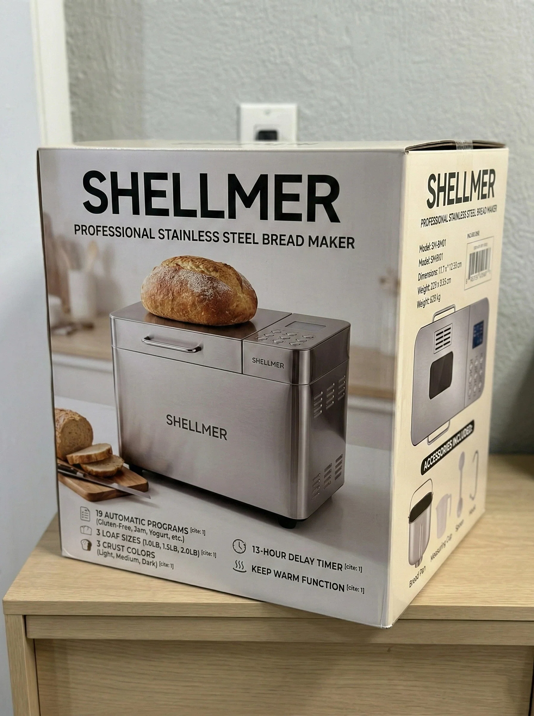 SHELLMER Automatic Bread Maker Machine for Homemade Bread - Image 4