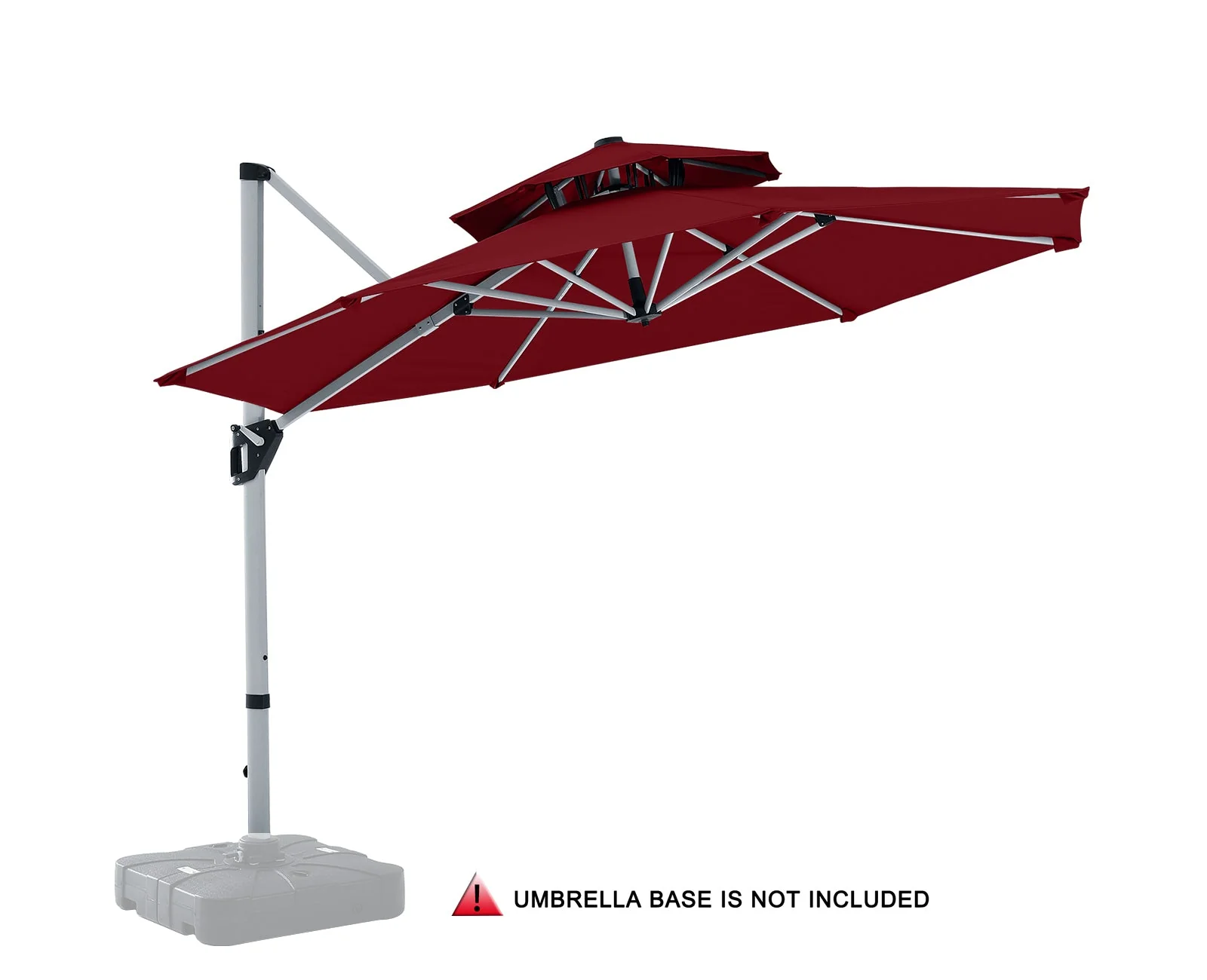 Cantilever Patio Umbrella Double Top Round Umbrella - Image 2