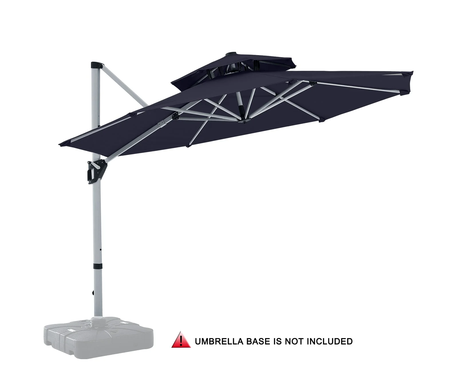 Cantilever Patio Umbrella Double Top Round Umbrella - Image 4