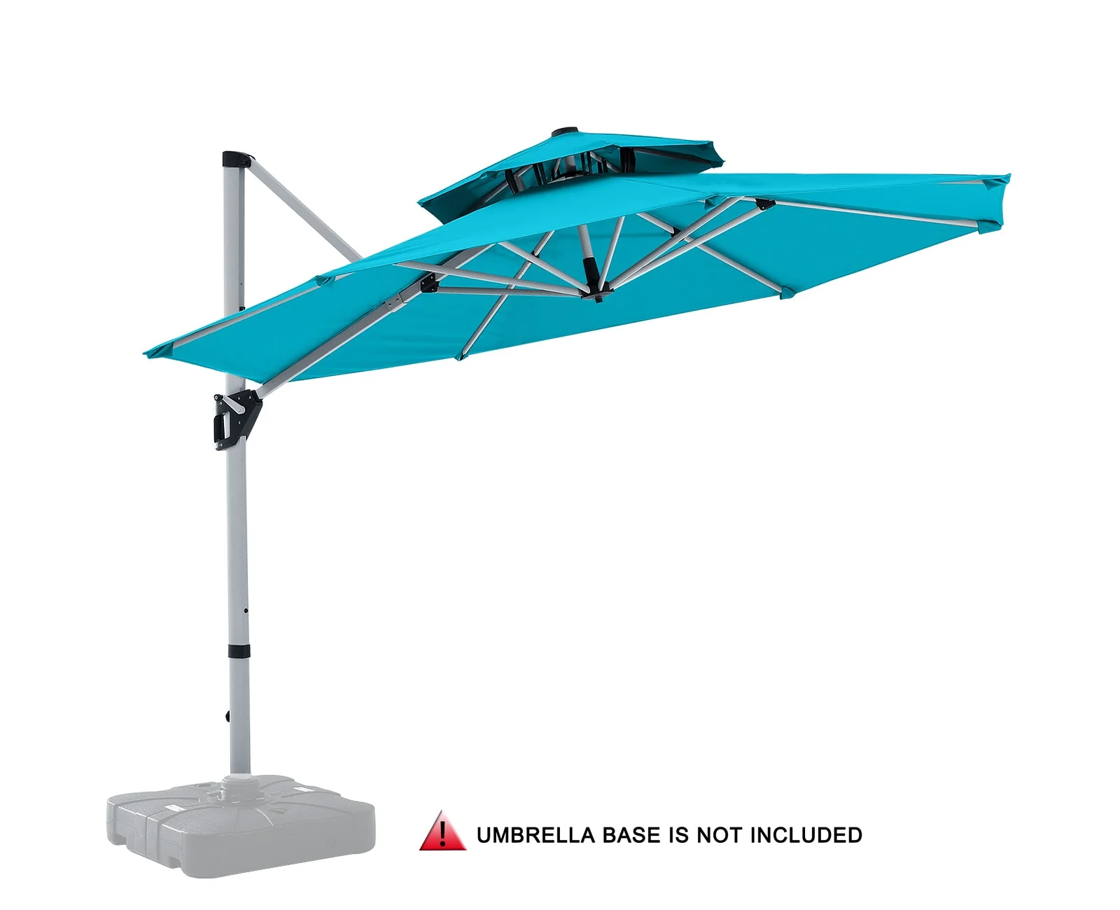 Cantilever Patio Umbrella Double Top Round Umbrella - Image 5