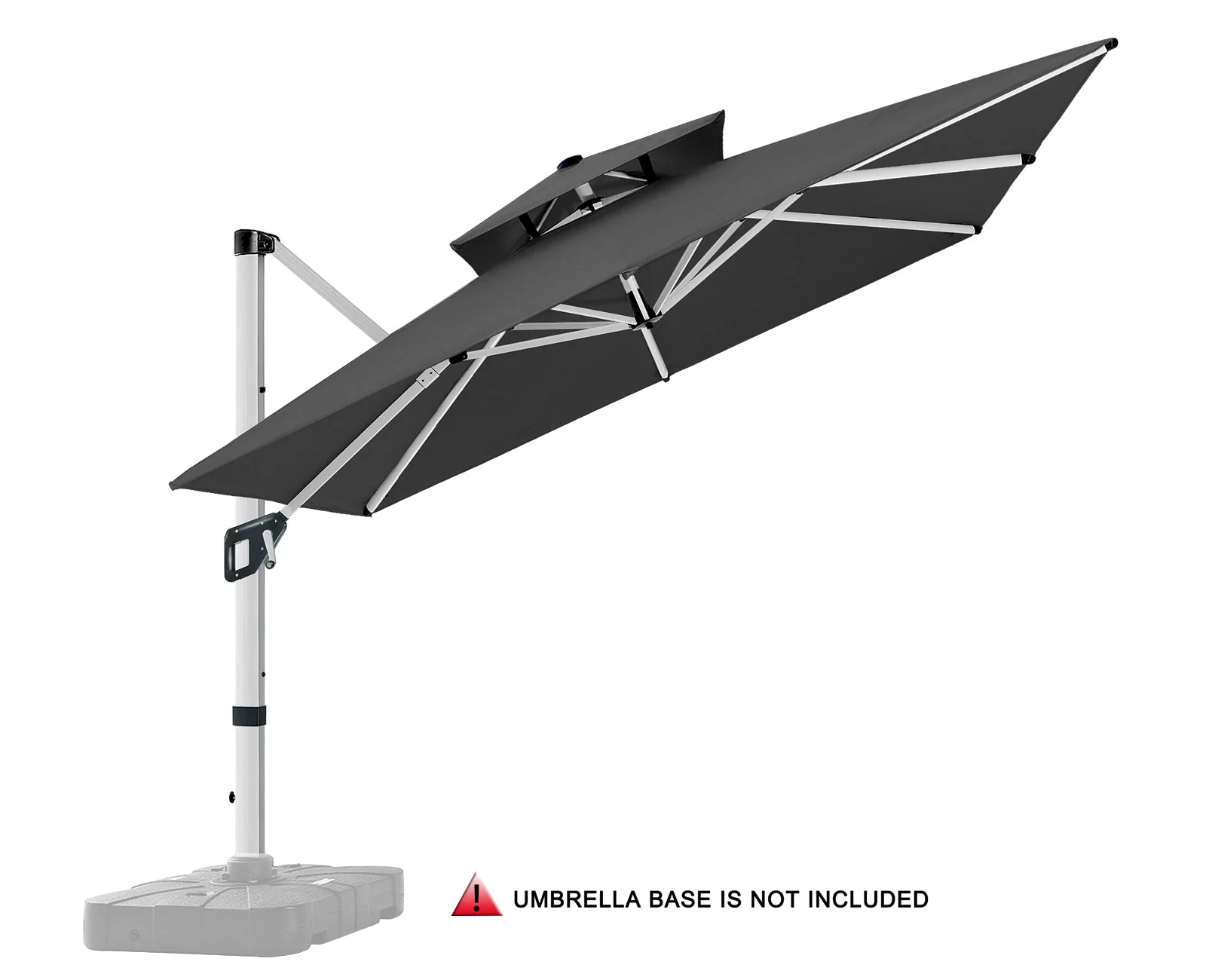 Cantilever Patio Umbrella Double Top with 360° Rotation - Image 2