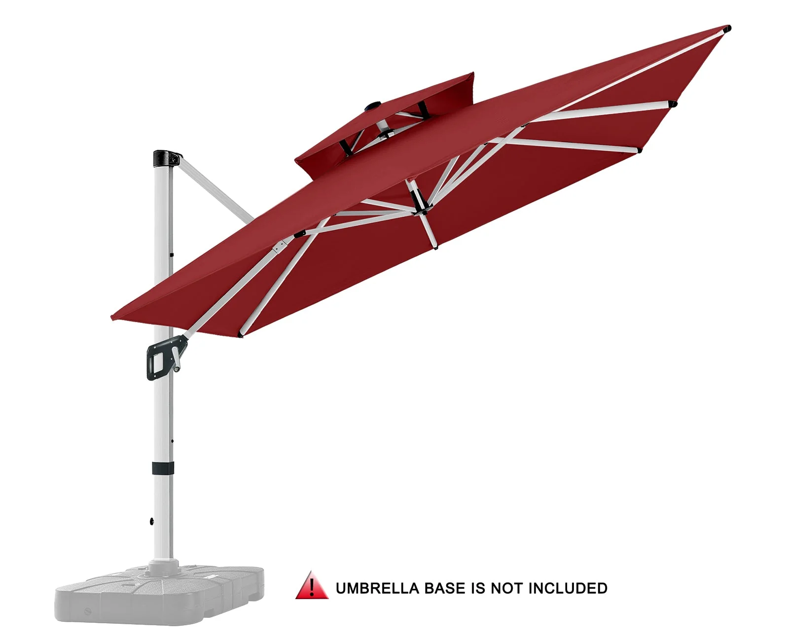 Cantilever Patio Umbrella Double Top with 360° Rotation - Image 3