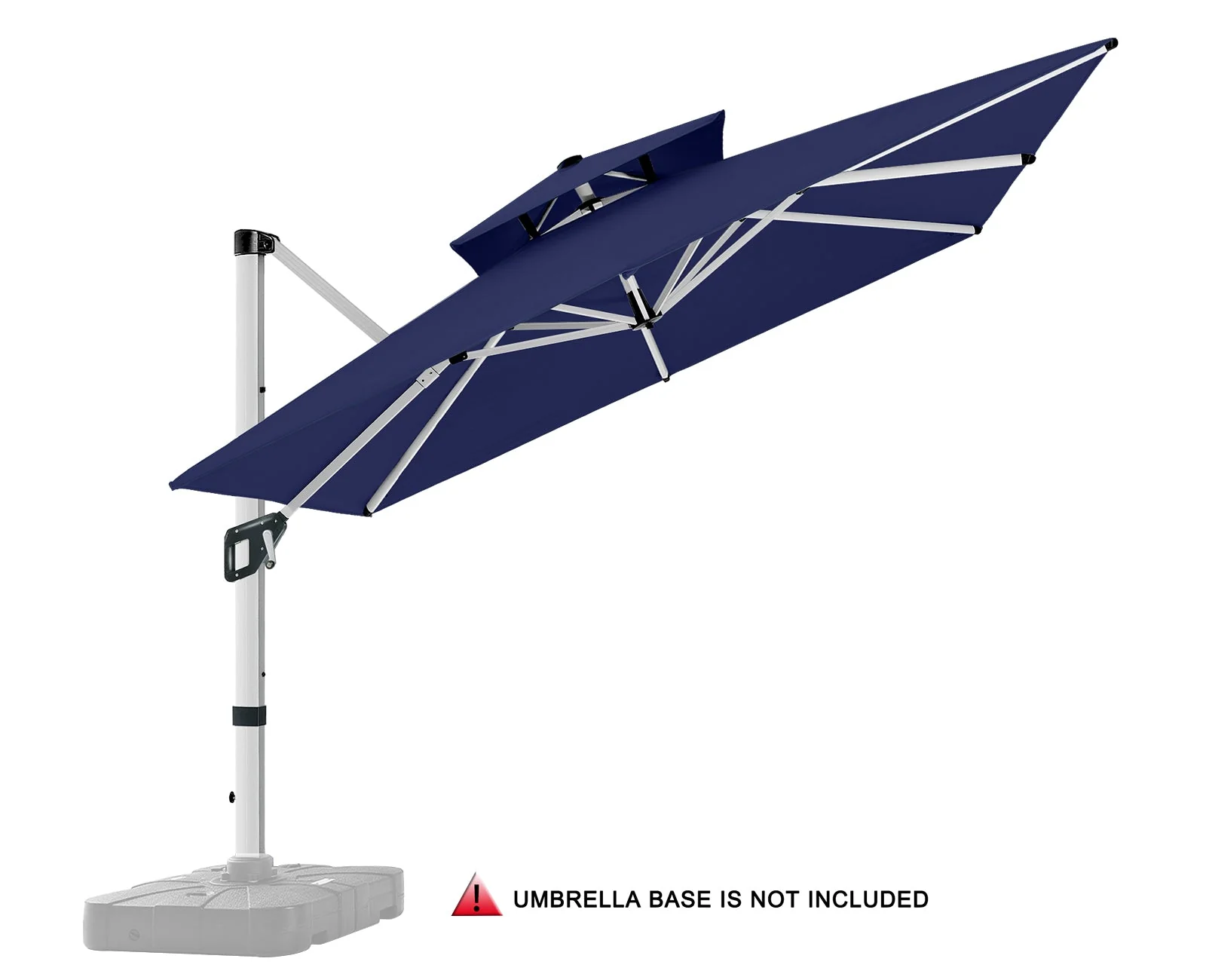 Cantilever Patio Umbrella Double Top with 360° Rotation - Image 4