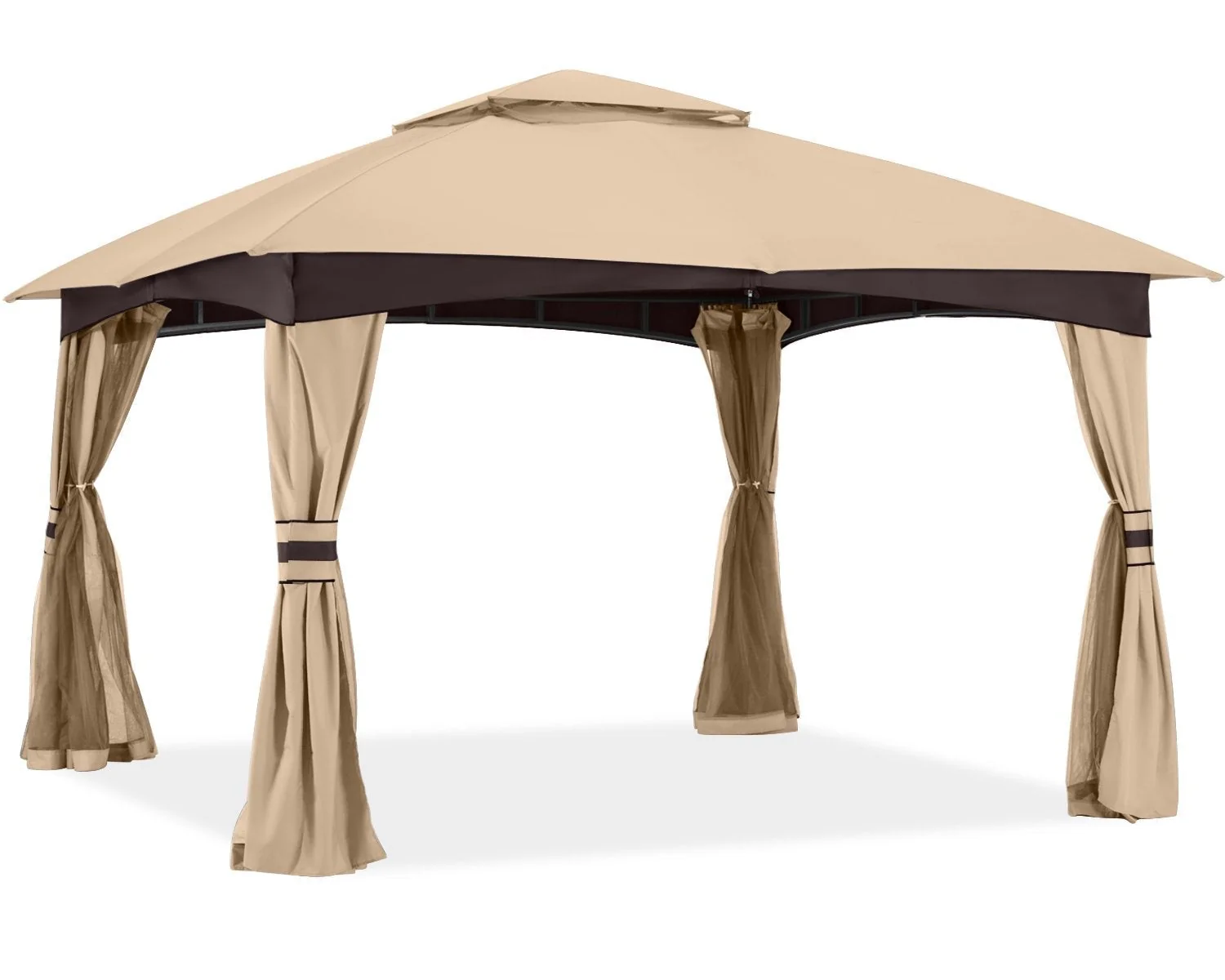 Double Soft-Top Patio Gazebo (Mesh Wall) - Image 13