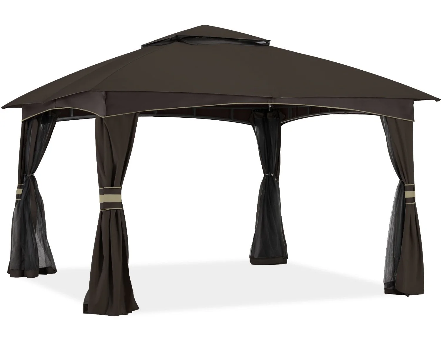 Double Soft-Top Patio Gazebo (Mesh Wall) - Image 4