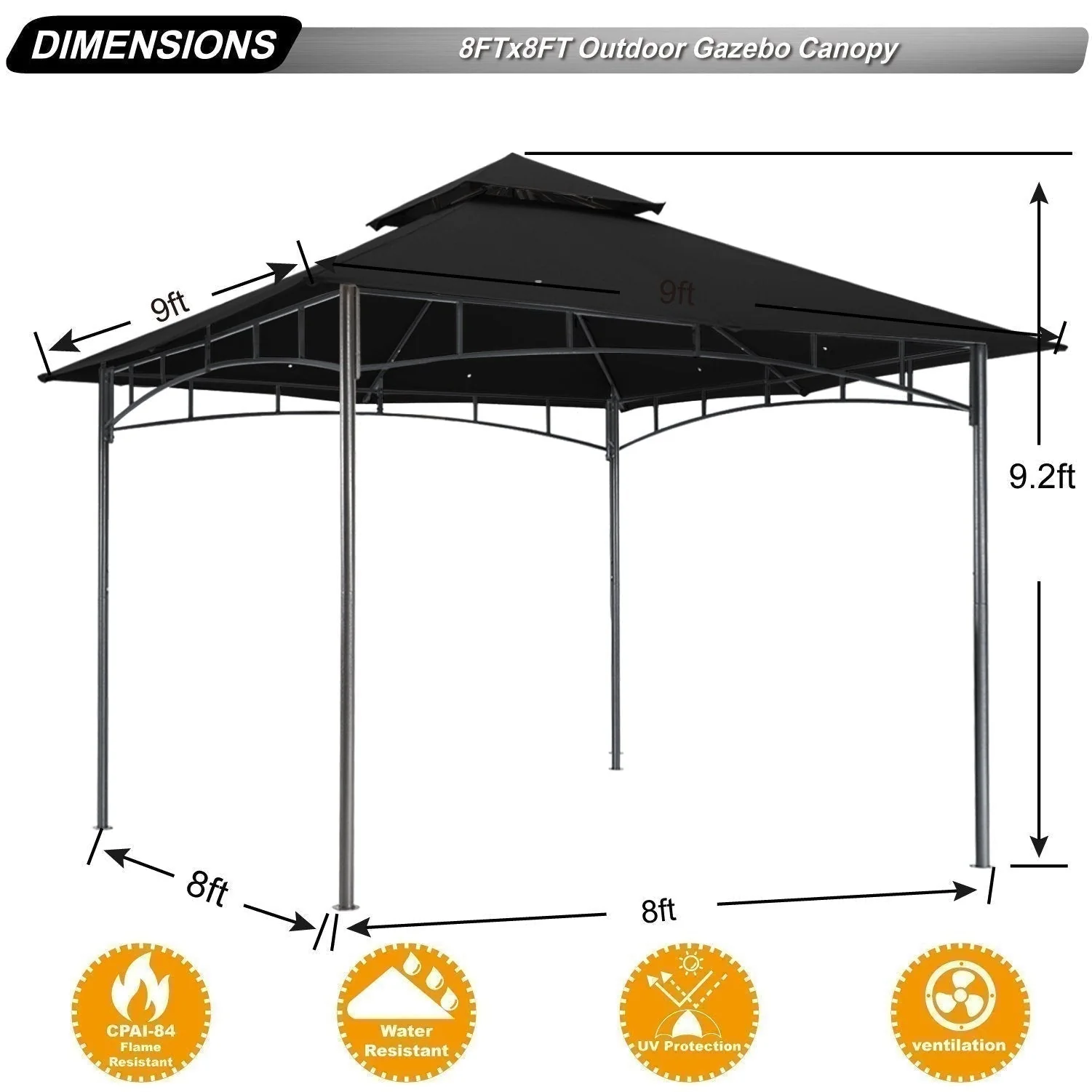 Double Tiered Patio Gazebo For Garden - Image 12