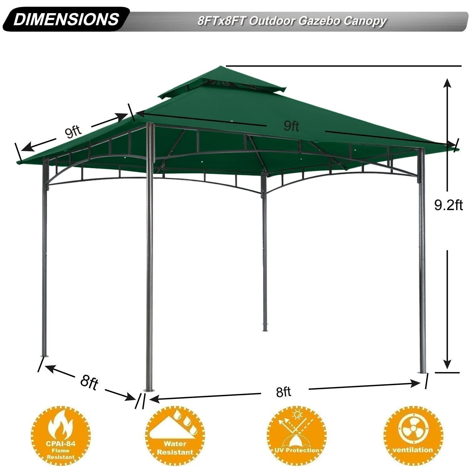 Double Tiered Patio Gazebo For Garden - Image 13