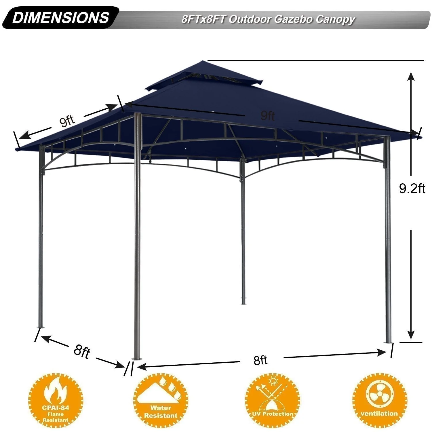 Double Tiered Patio Gazebo For Garden - Image 14