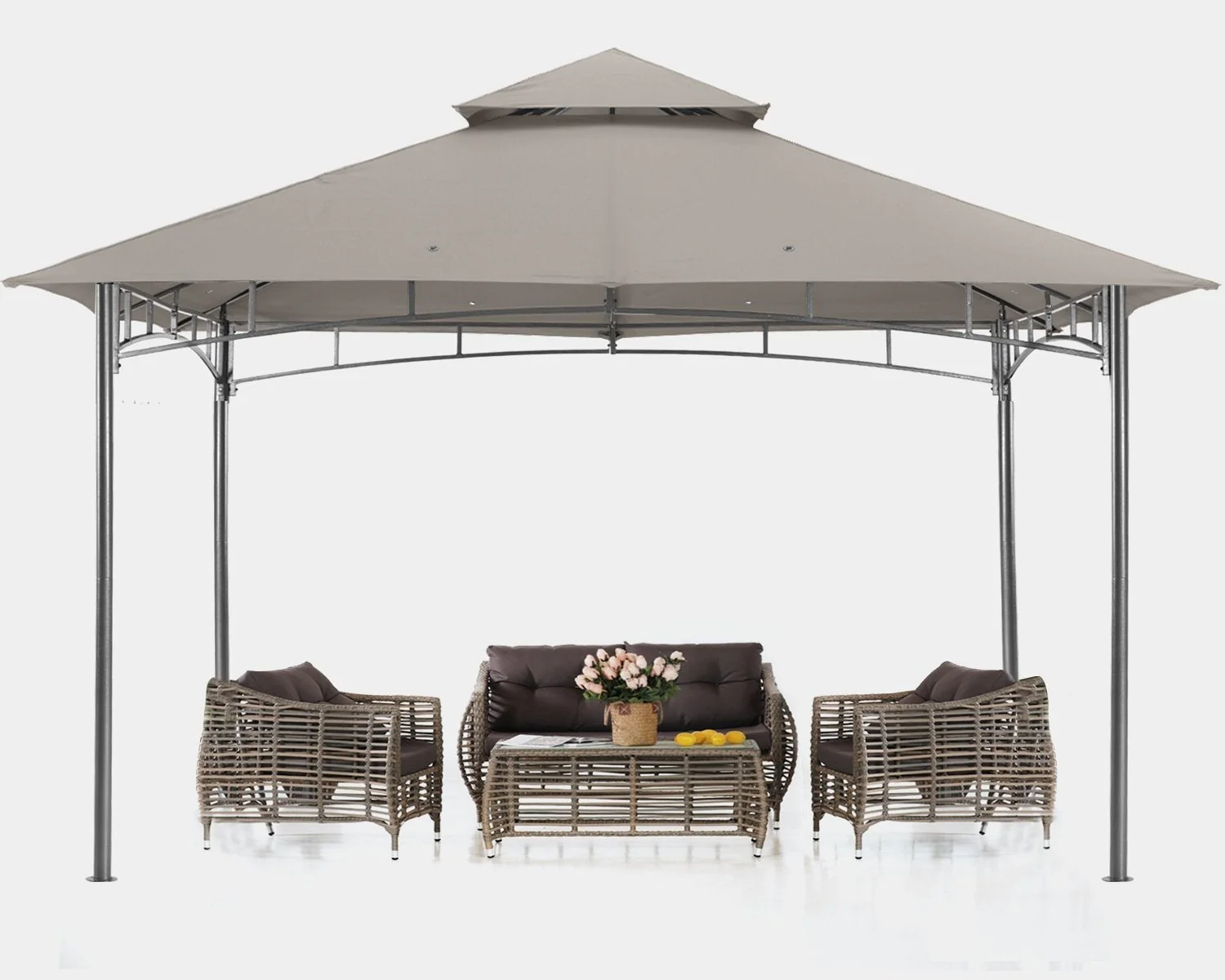 Double Tiered Patio Gazebo For Garden - Image 22