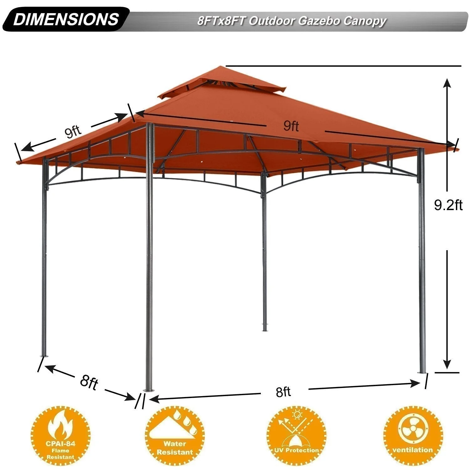Double Tiered Patio Gazebo For Garden - Image 8