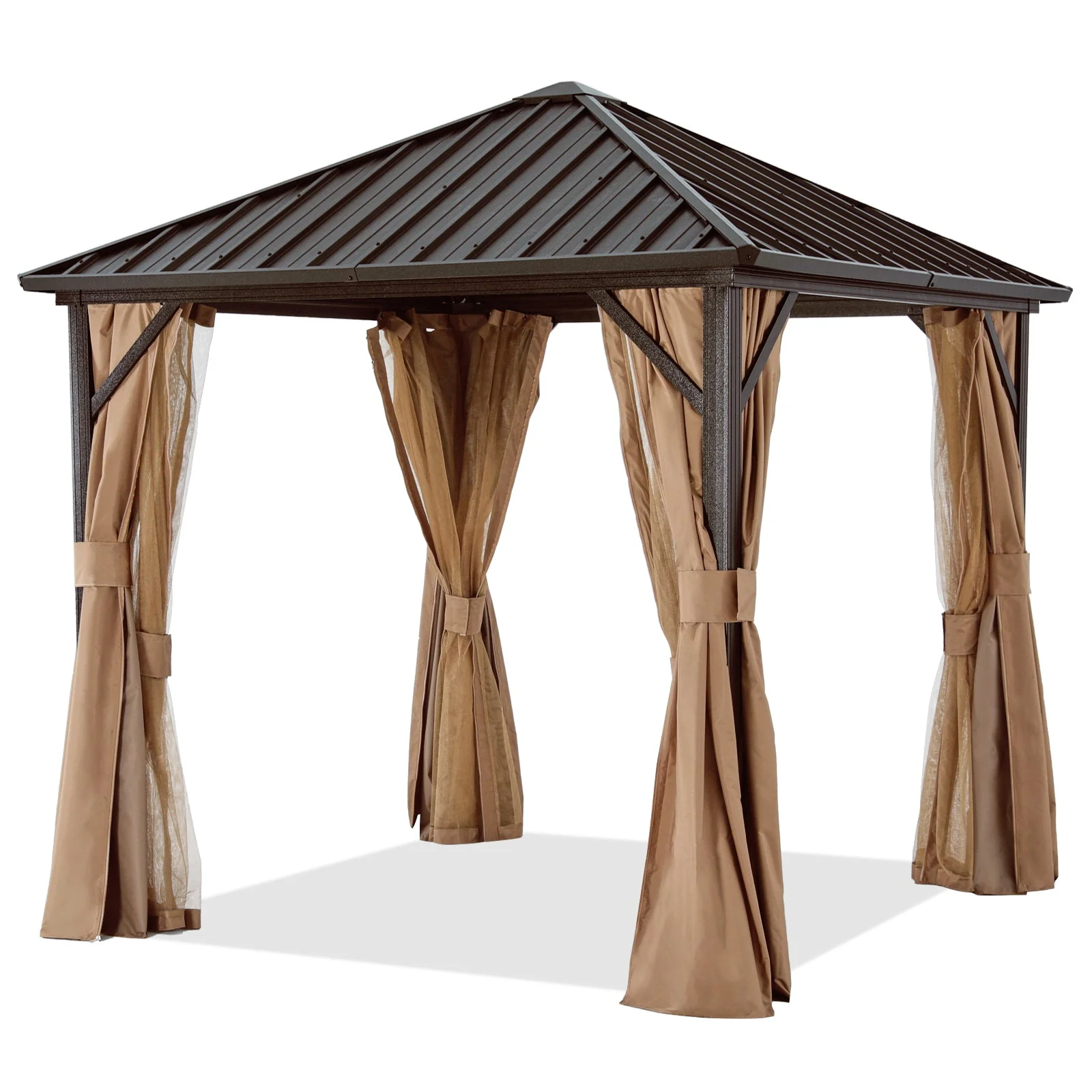 Hardtop Gazebo - Outdoor Permanent Gazebo with Netting - Image 14
