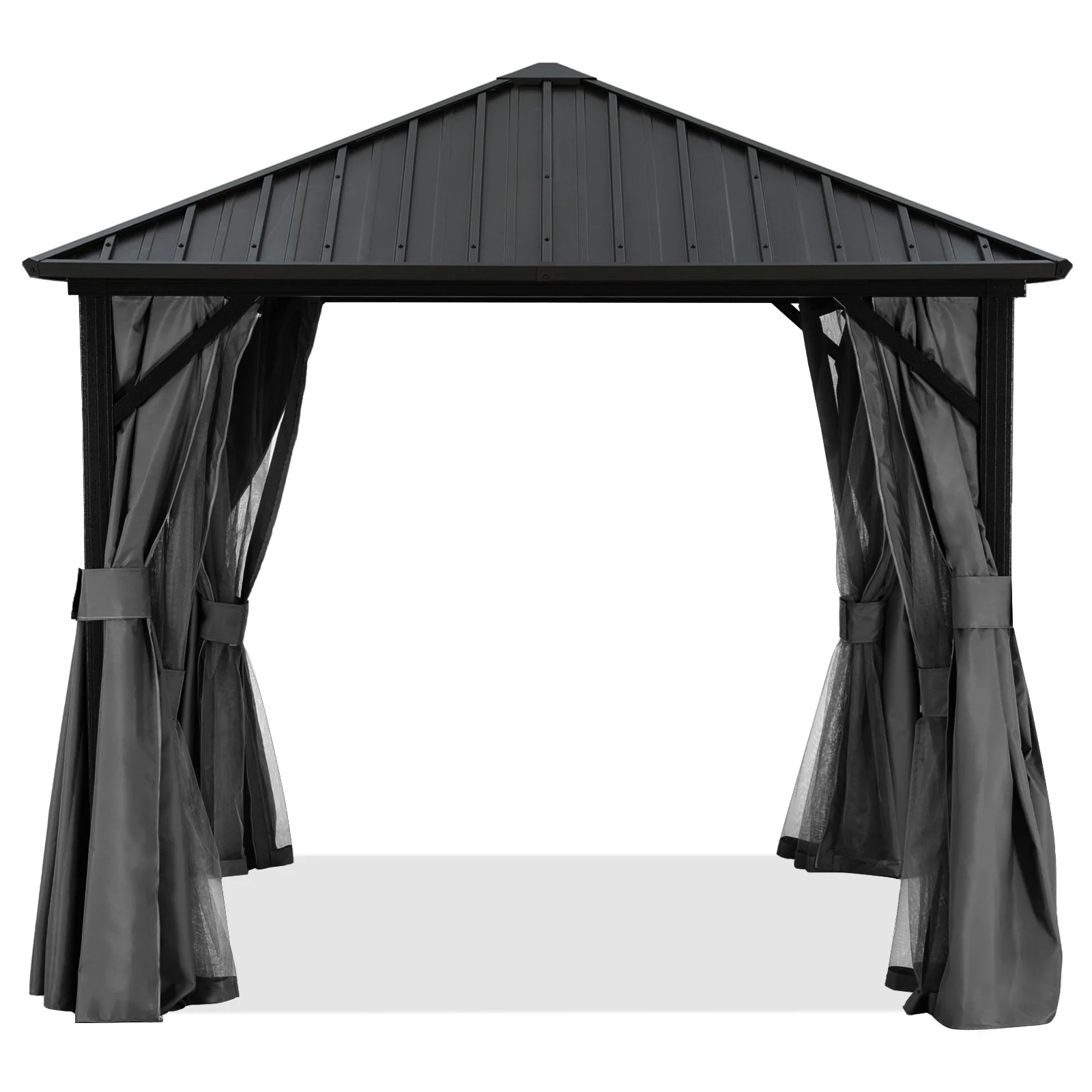 Hardtop Gazebo - Outdoor Permanent Gazebo with Netting - Image 16