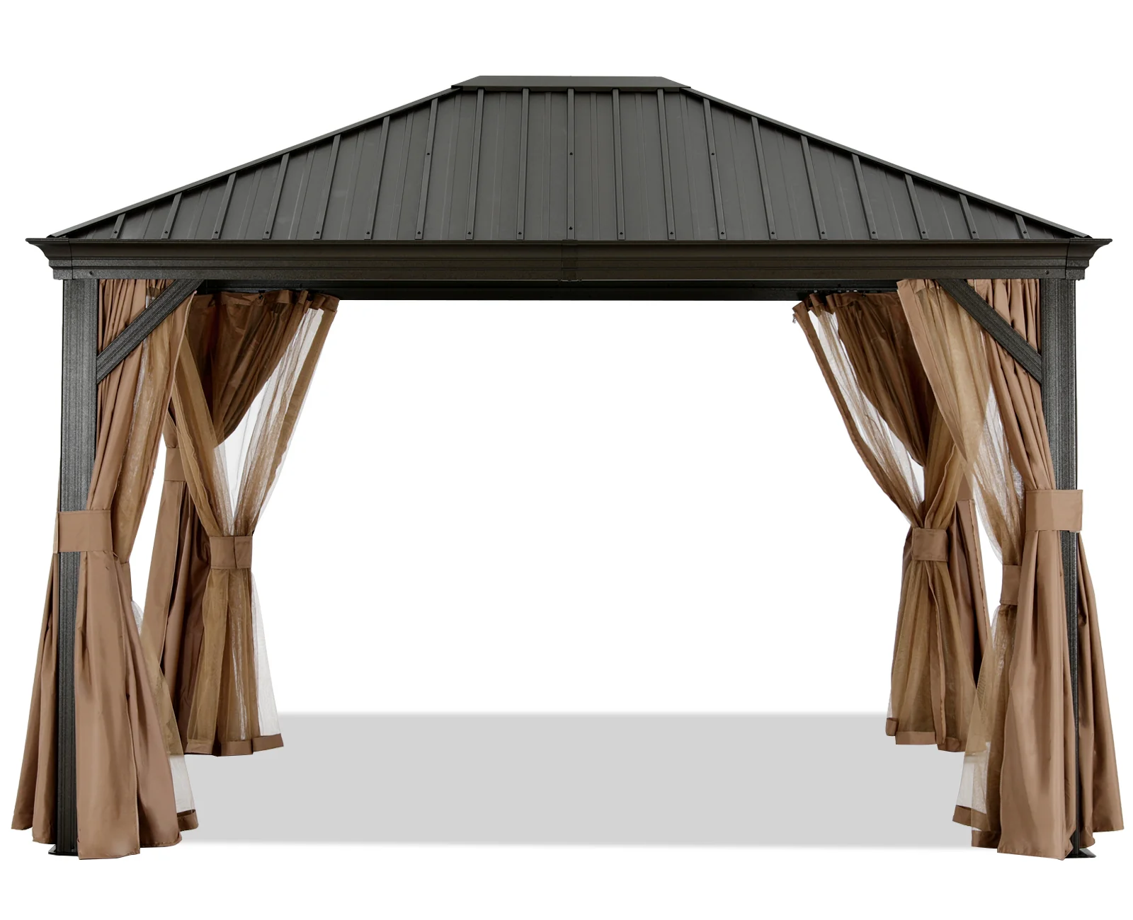 Hardtop Gazebo - Outdoor Permanent Gazebo with Netting - Image 20
