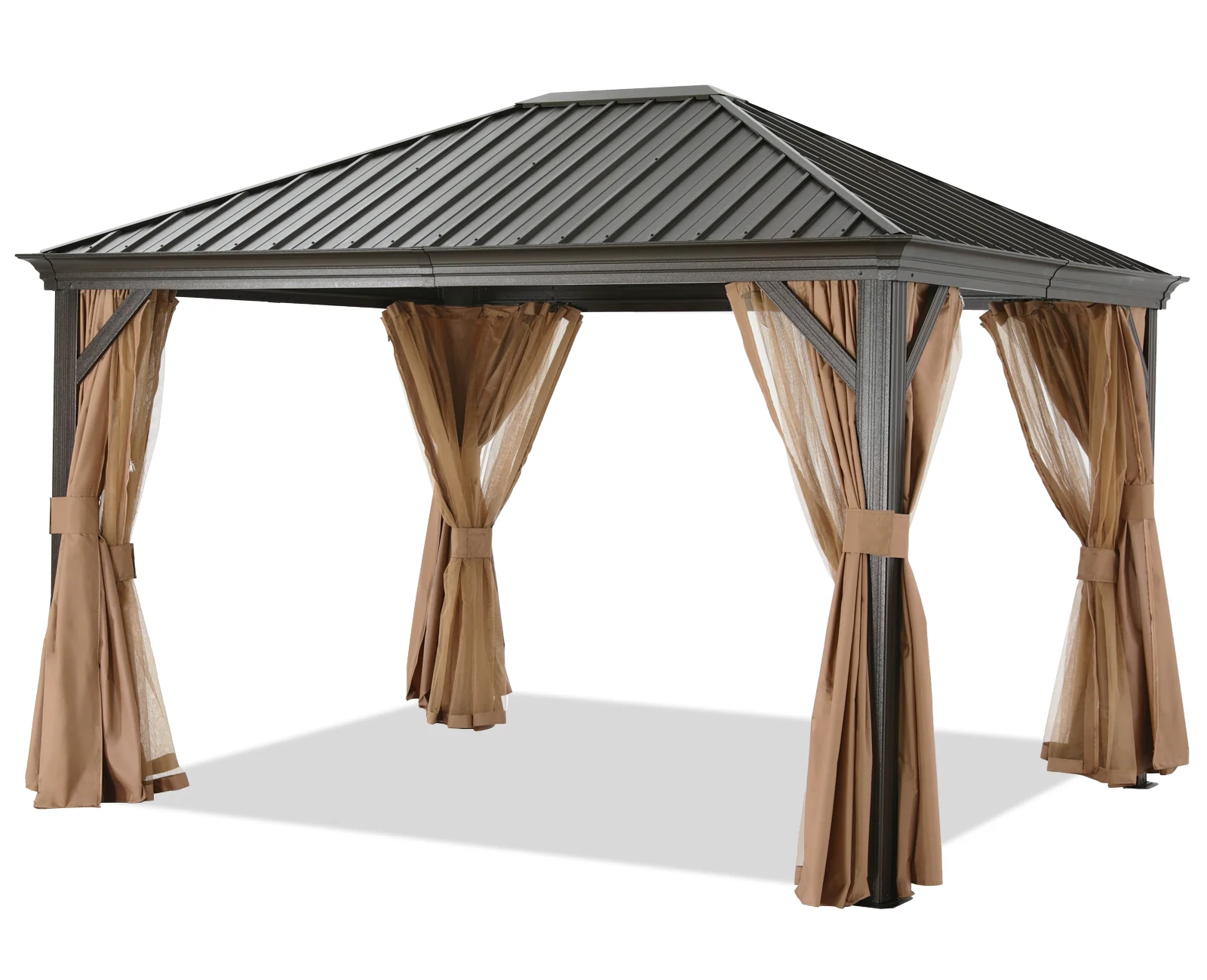 Hardtop Gazebo - Outdoor Permanent Gazebo with Netting - Image 21