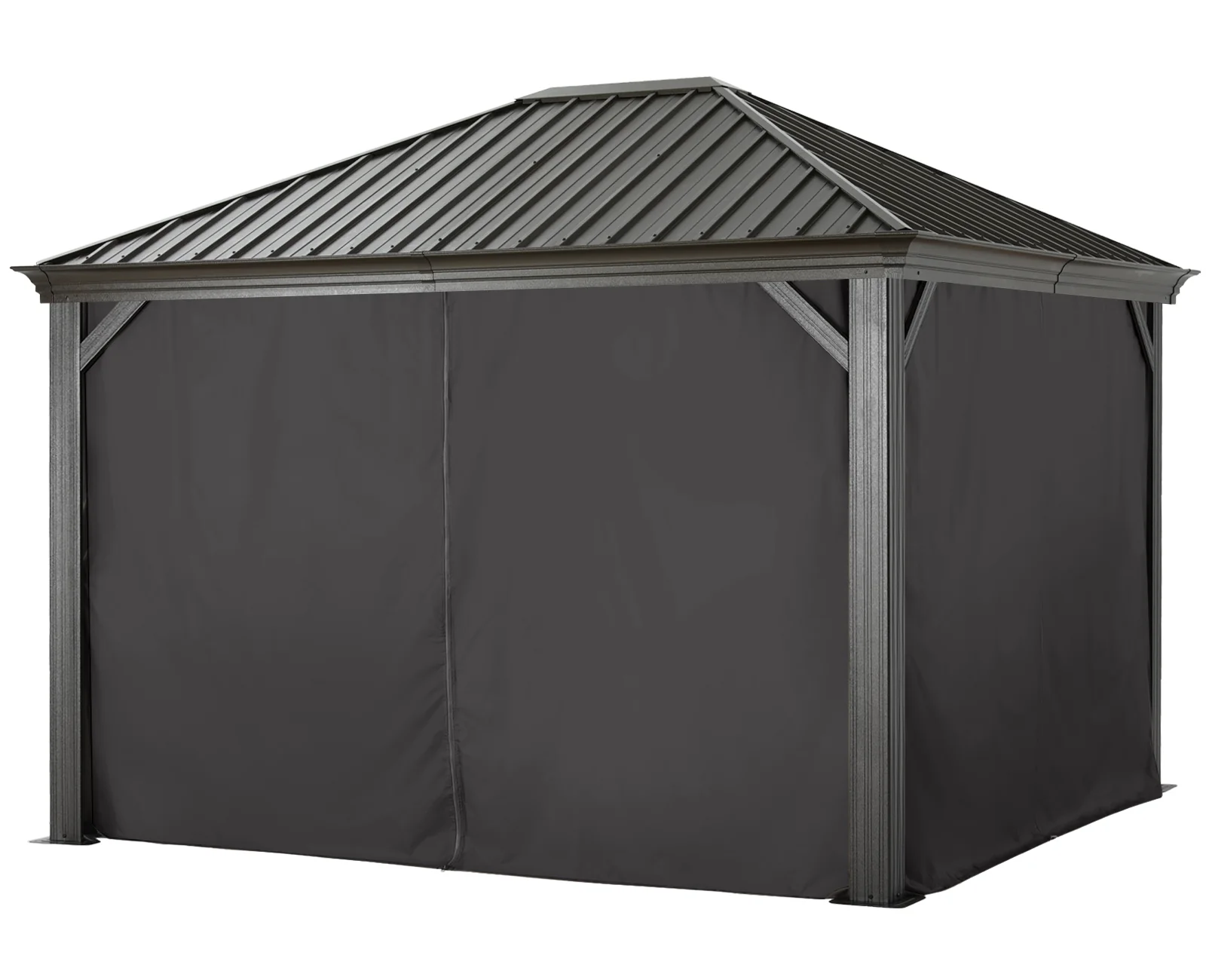 Hardtop Gazebo - Outdoor Permanent Gazebo with Netting - Image 4