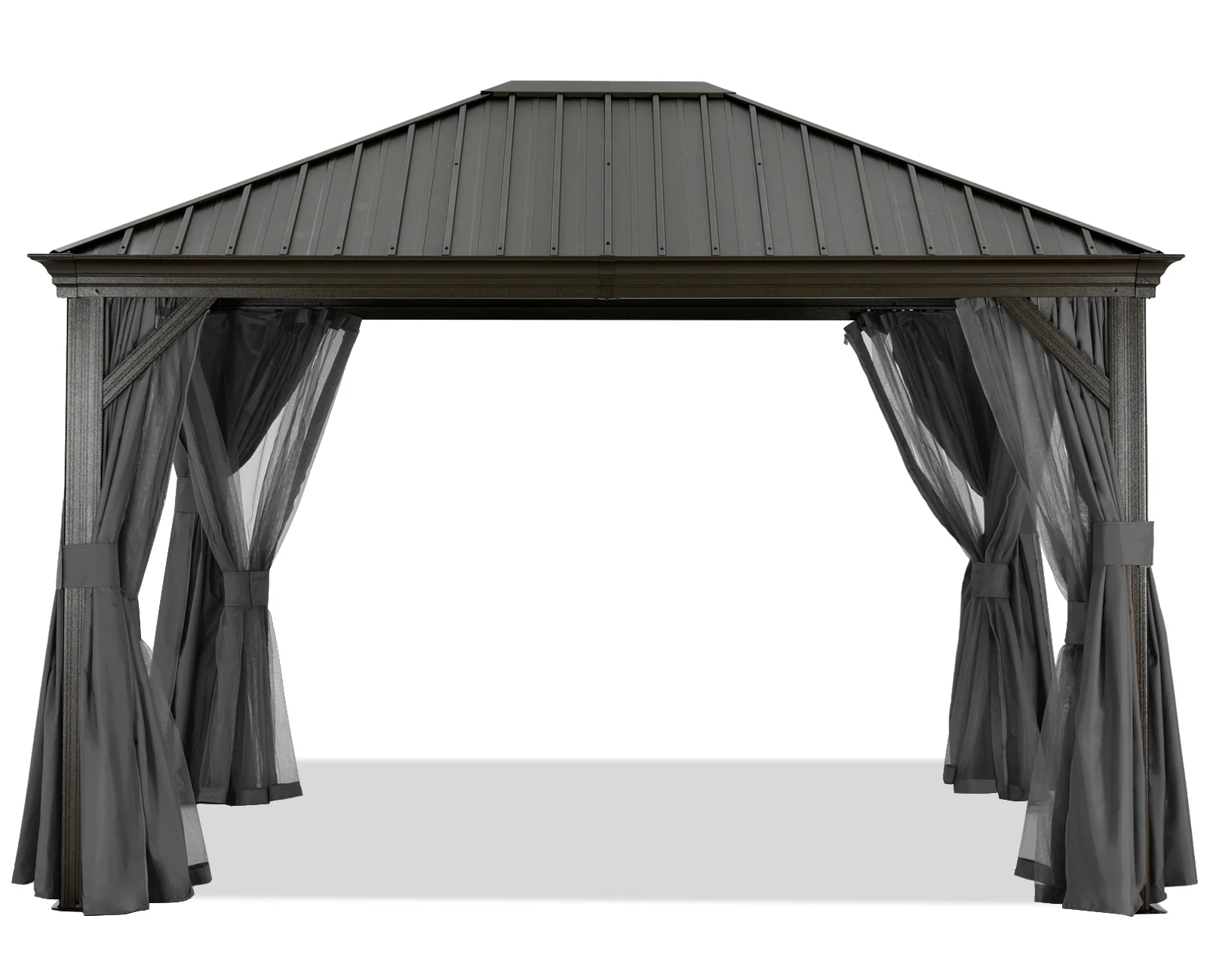 Hardtop Gazebo - Outdoor Permanent Gazebo with Netting - Image 5