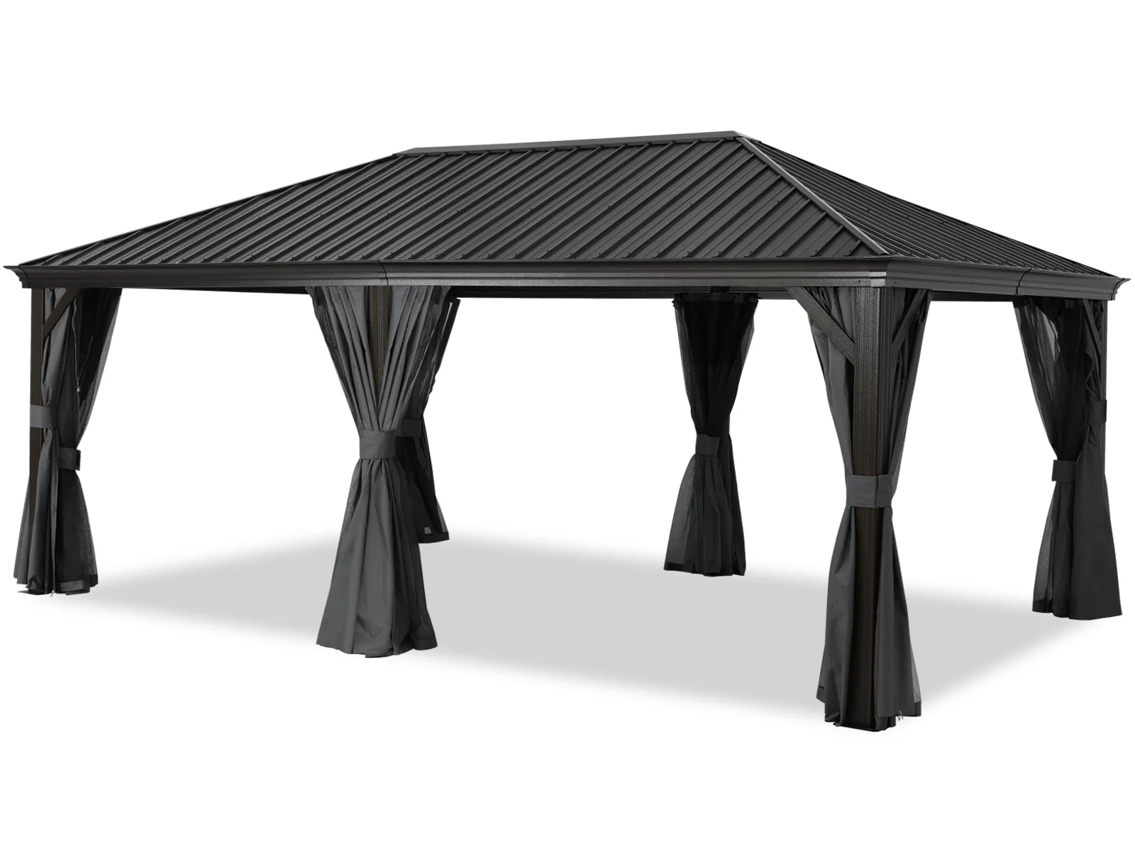 Hardtop Gazebo - Outdoor Permanent Gazebo with Netting - Image 6