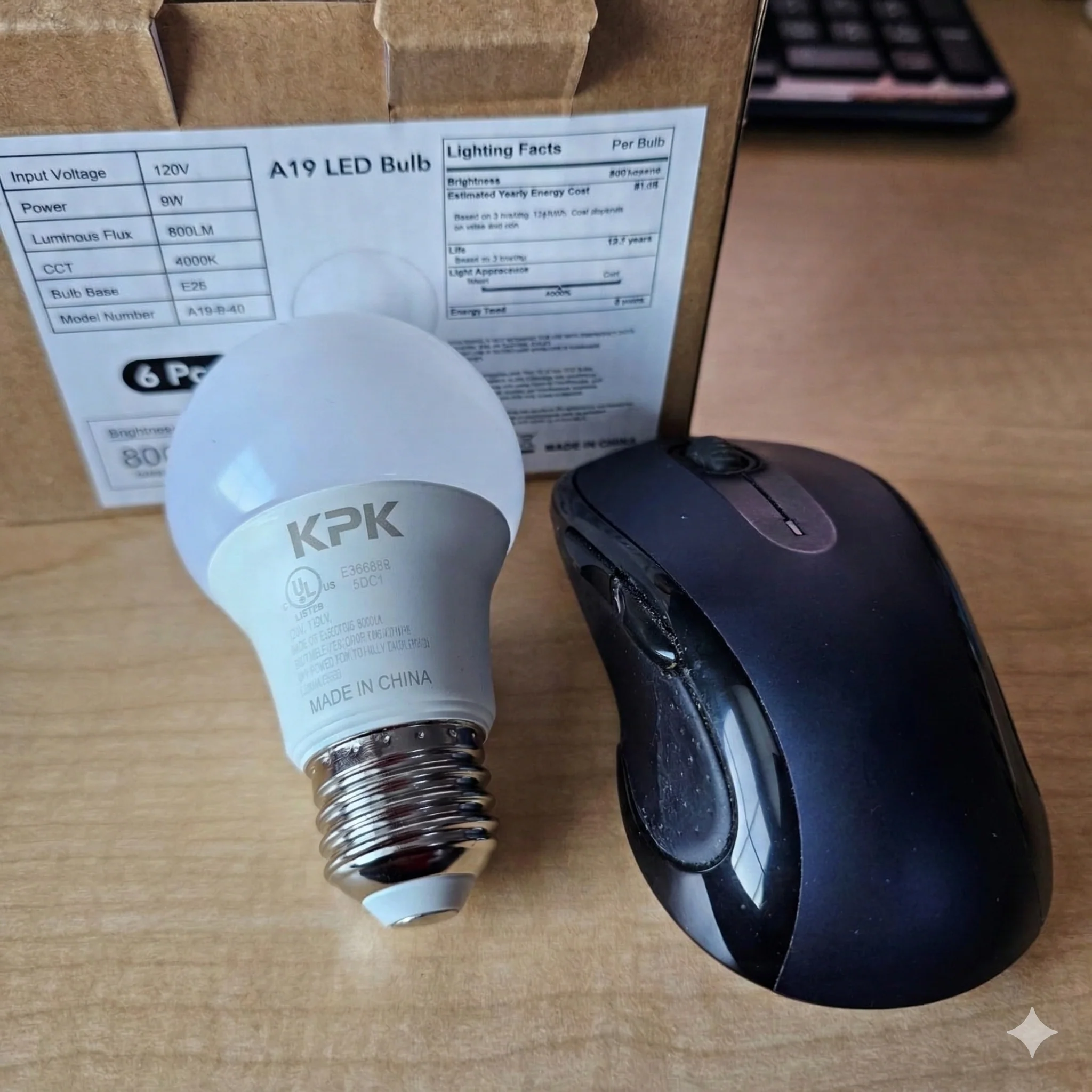 KPK 6 Pack LED Light Bulbs 60 Watt Equivalent - Image 3